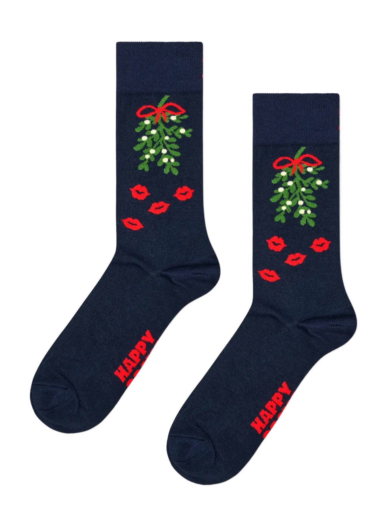 Happy Socks - 1-Pack Mistletoe Sock Gift Set - klassikalised sokid - navy - 3