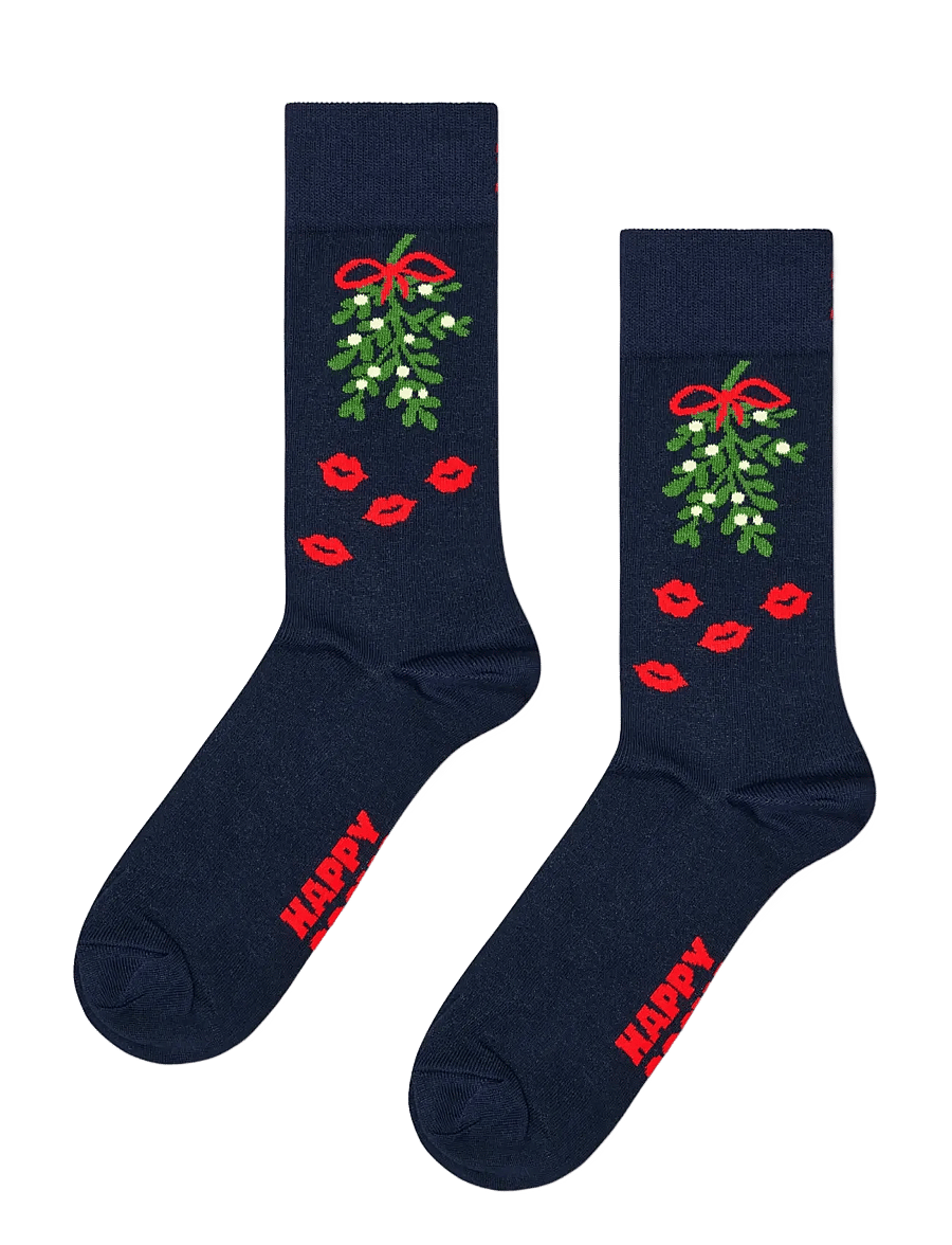 Happy Socks - 1-Pack Mistletoe Sock Gift Set - klassikalised sokid - navy - 3