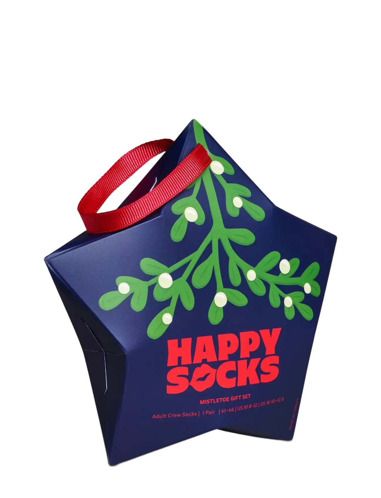Happy Socks - 1-Pack Mistletoe Sock Gift Set - klassikalised sokid - navy - 4