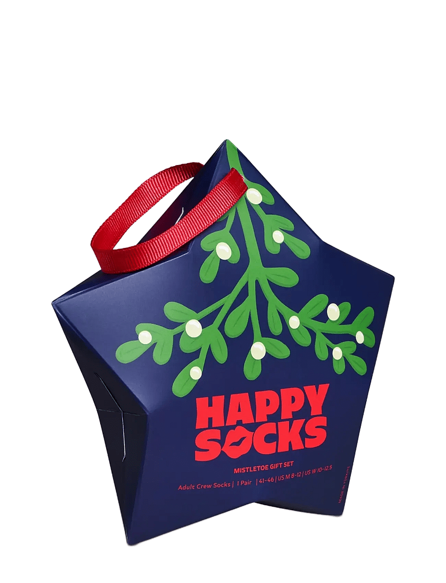 Happy Socks - 1-Pack Mistletoe Sock Gift Set - klassikalised sokid - navy - 4