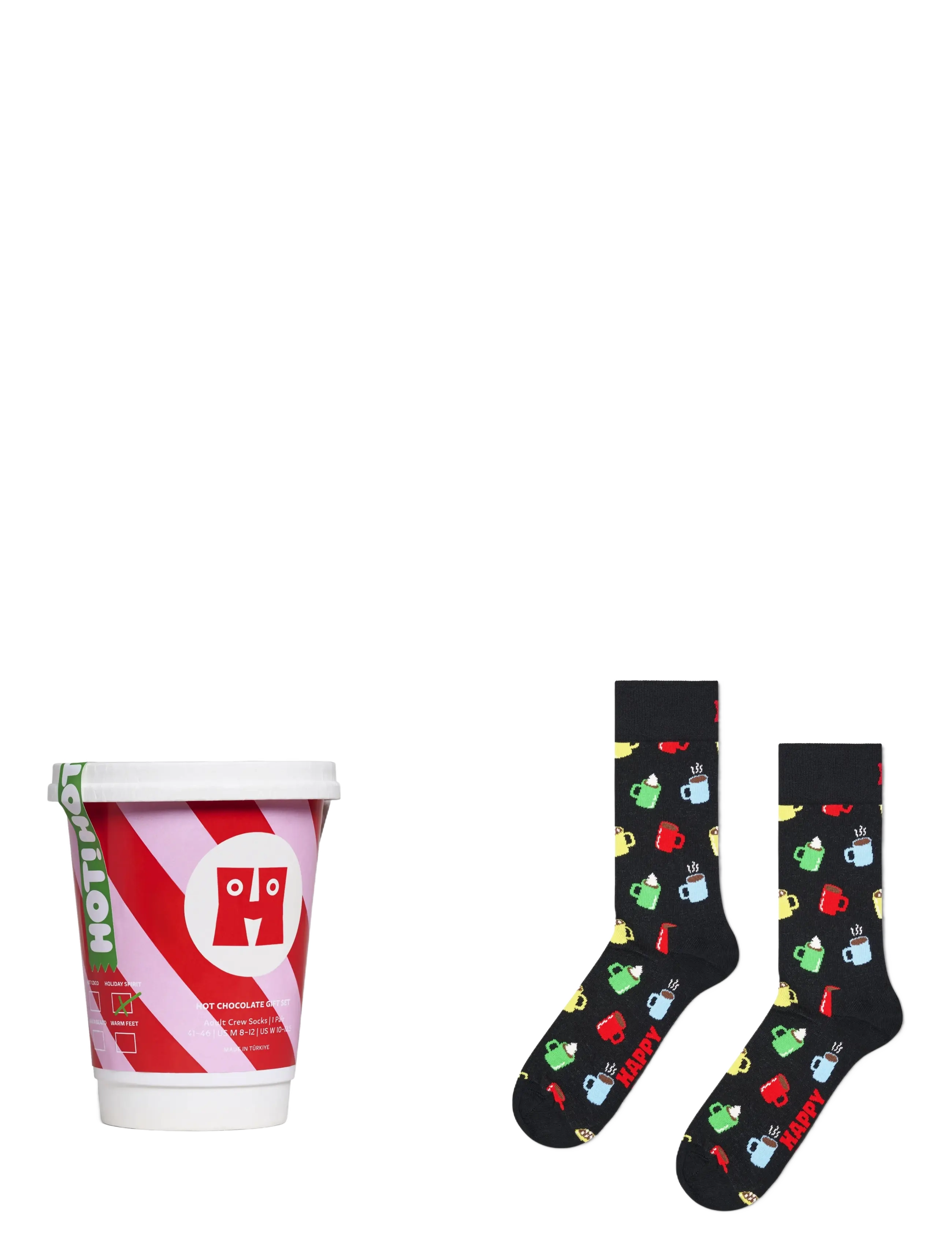 Happy Socks 1-Pack Hot Chocolate Sock Gift Set - Socken - BLACK / black