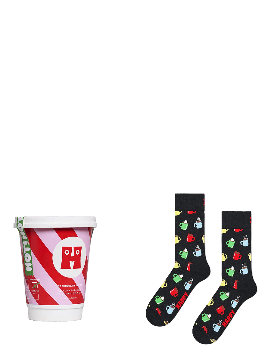 Happy Socks - 1-Pack Hot Chocolate Sock Gift Set - tennissocken - black - 0