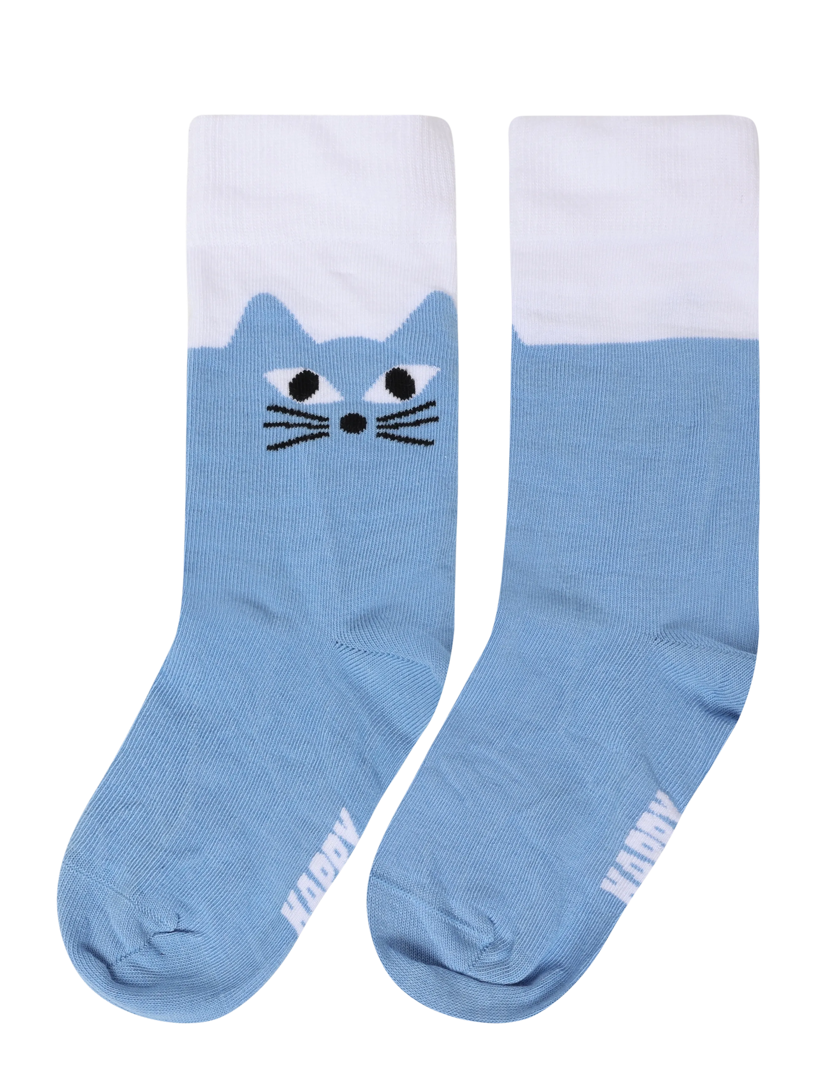 Happy Socks - Big Cat Sock - tennissocken - light blue - 1