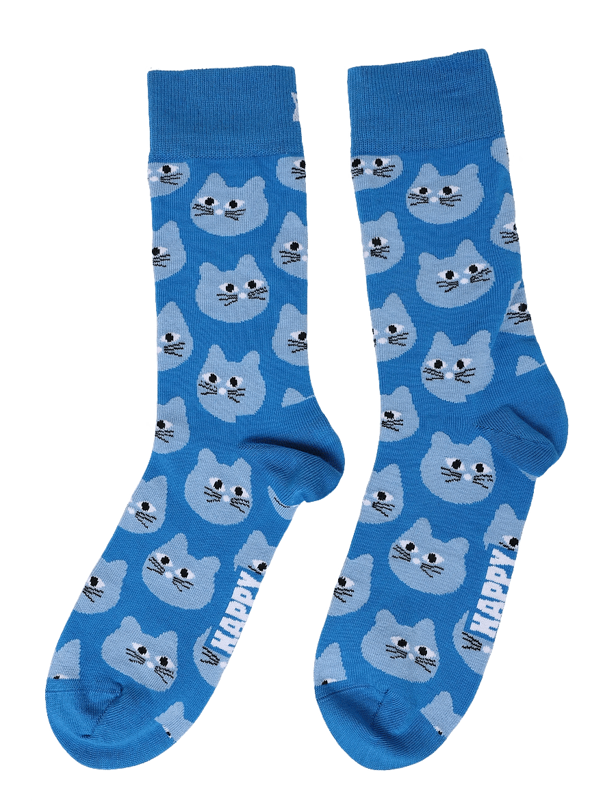 Happy Socks - Cat Sock - klassikalised sokid - blue - 1