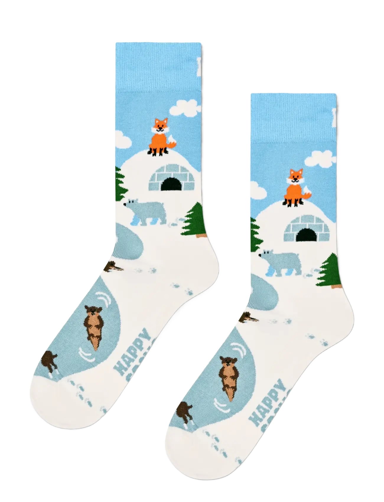 Happy Socks Winter Life Sock - Sokid - LIGHT BLUE / blue