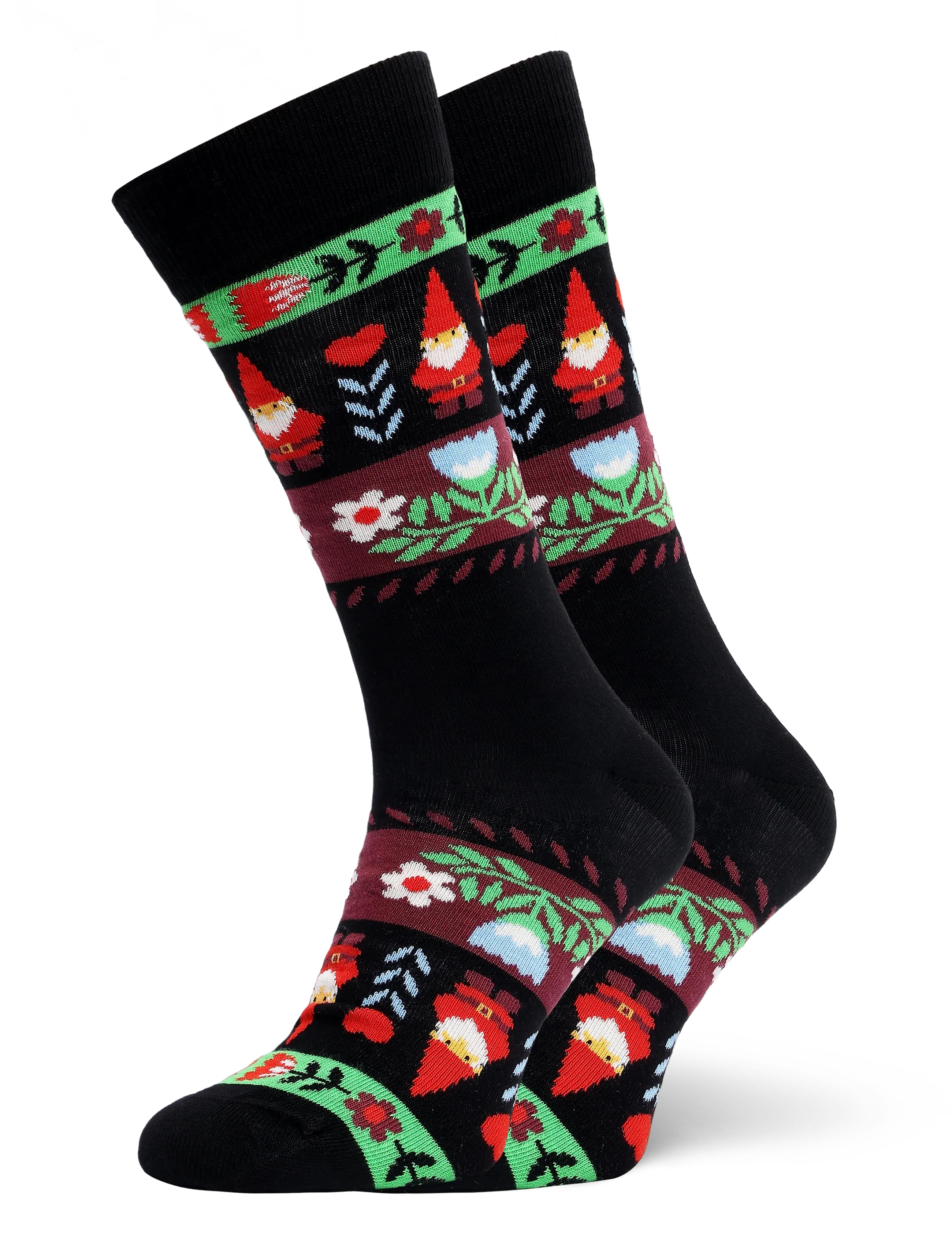 Happy Socks Folklore Christmas Stripe Sock - Strumpor - BLACK / black