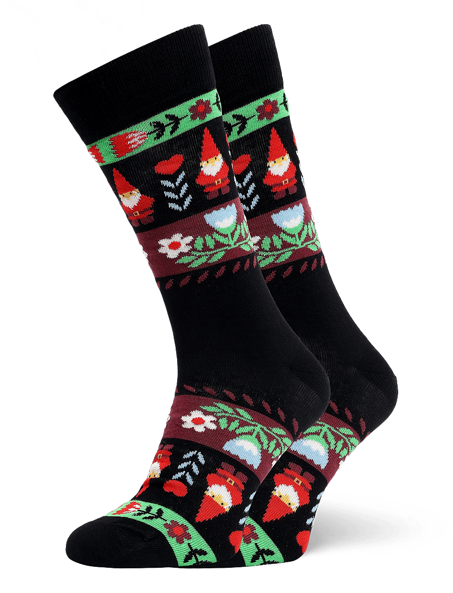 Happy Socks - Folklore Christmas Stripe Sock - vanliga strumpor - black - 0
