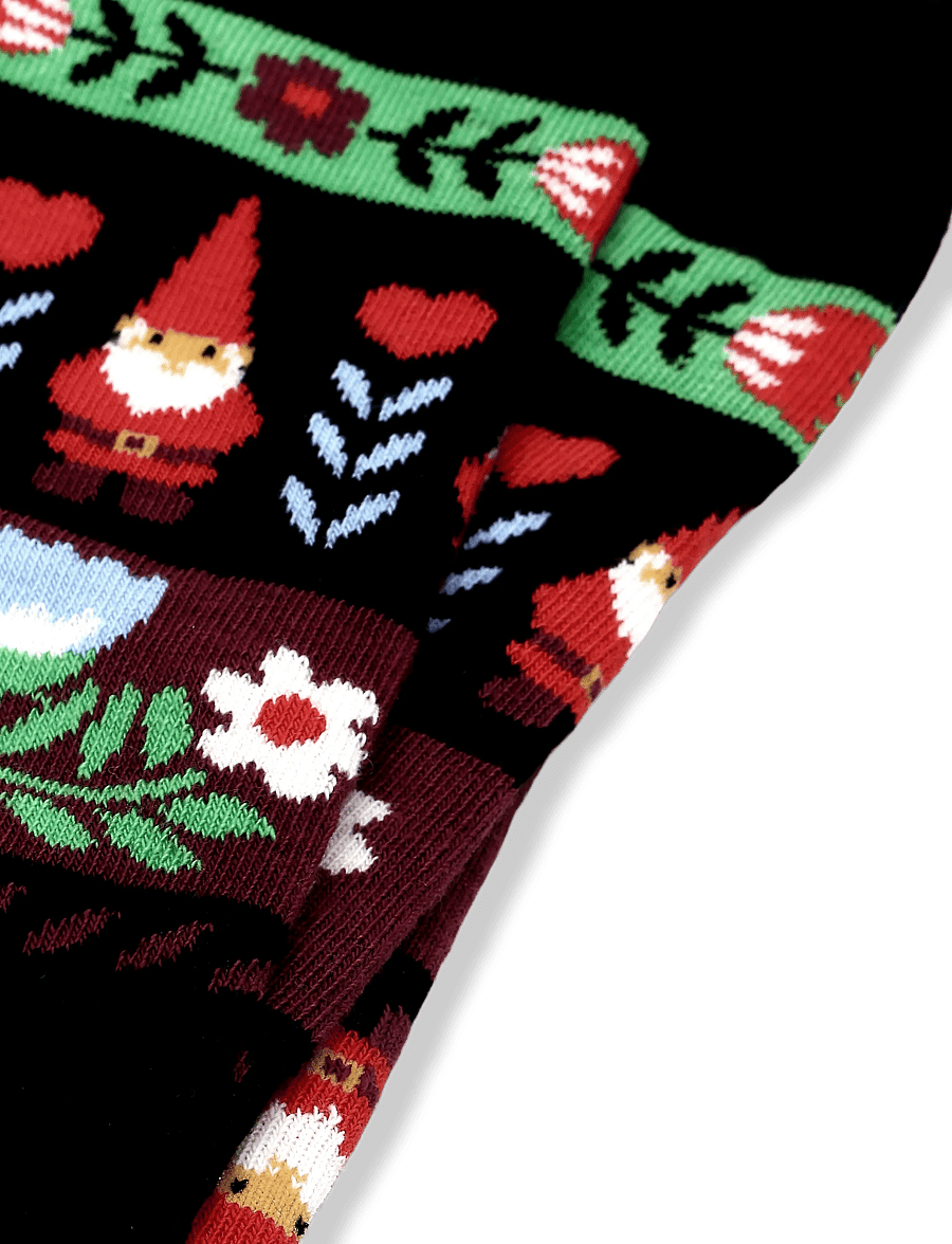 Happy Socks - Folklore Christmas Stripe Sock - vanliga strumpor - black - 2