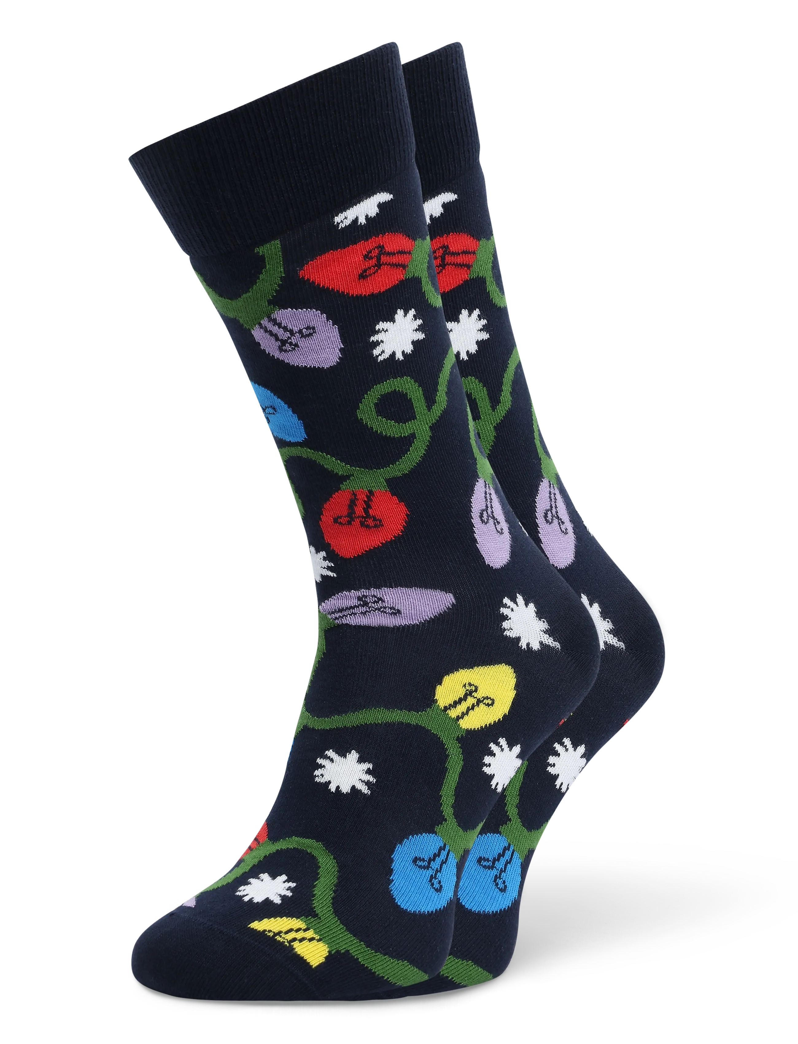 Happy Socks Christmas Lights Sock - Strumpor - NAVY / navy