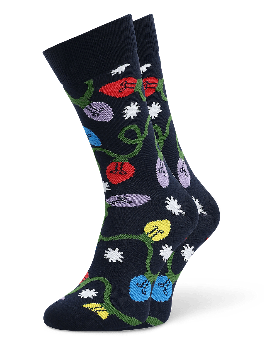 Happy Socks - Christmas Lights Sock - vanliga strumpor - navy - 0