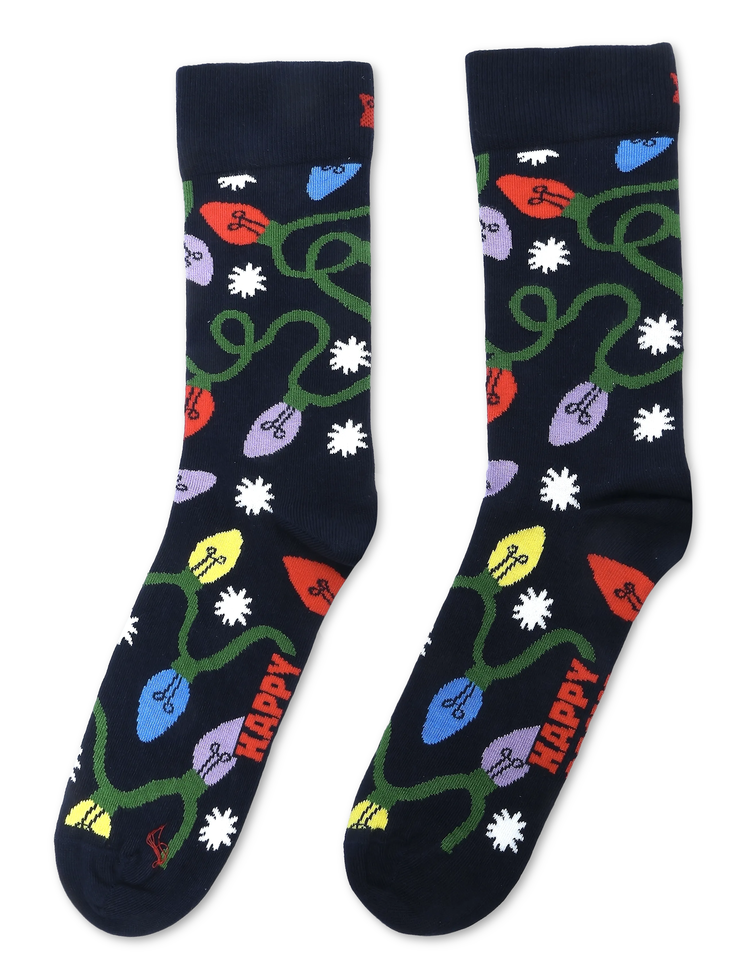 Happy Socks - Christmas Lights Sock - vanliga strumpor - navy - 1