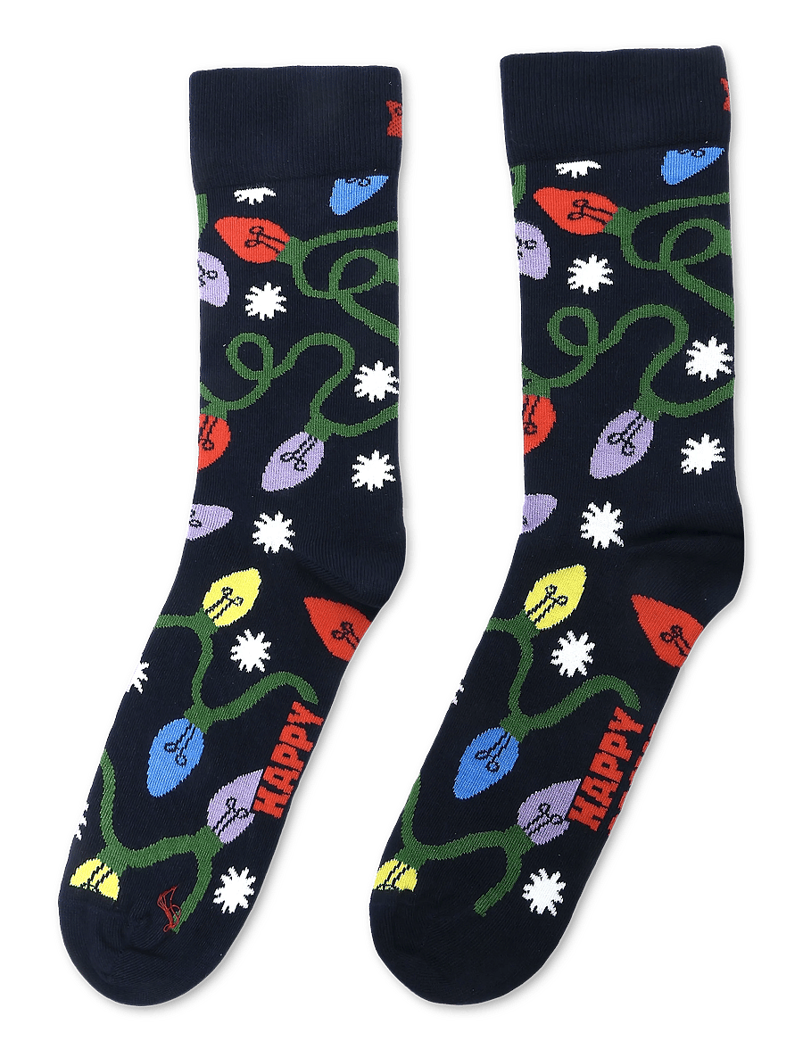 Happy Socks - Christmas Lights Sock - vanliga strumpor - navy - 1