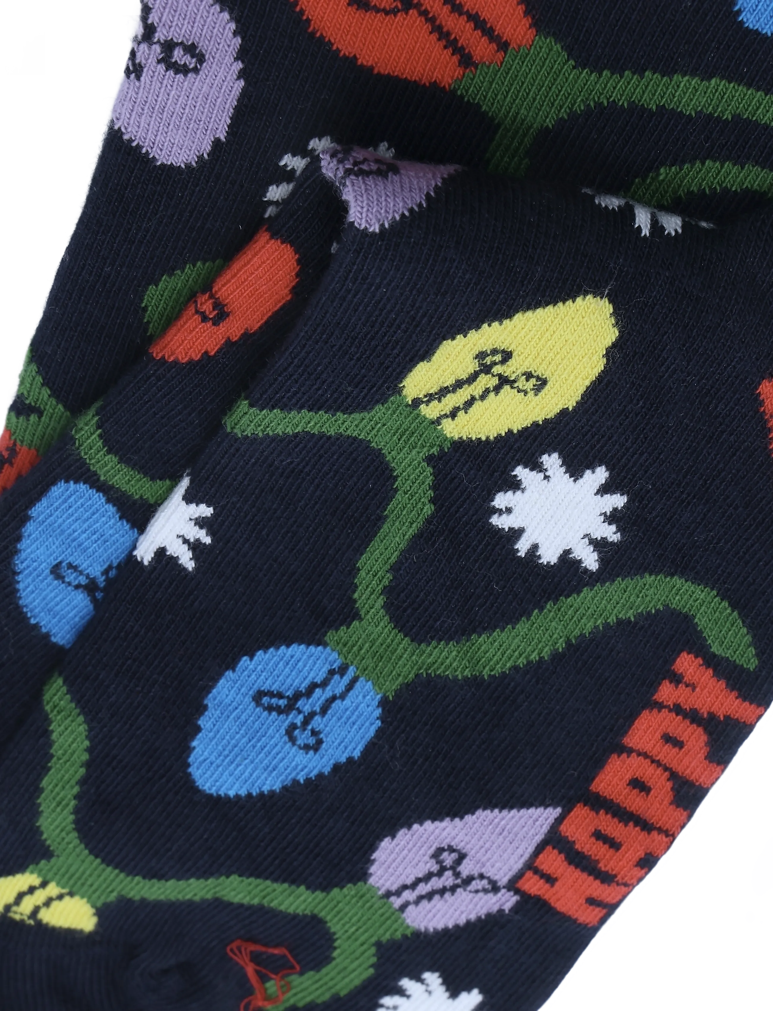 Happy Socks - Christmas Lights Sock - vanliga strumpor - navy - 2