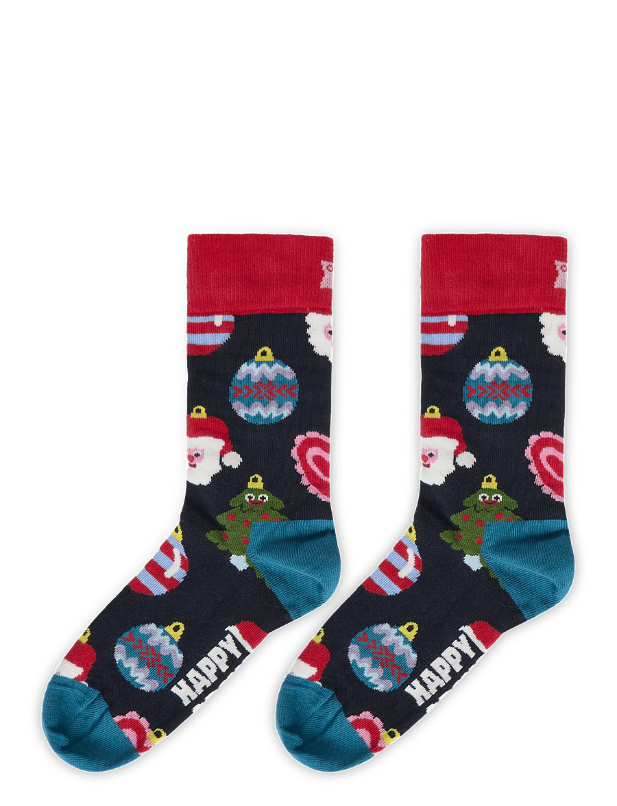 Happy Socks - Christmas Decorations Sock - klassikalised sokid - navy - 1
