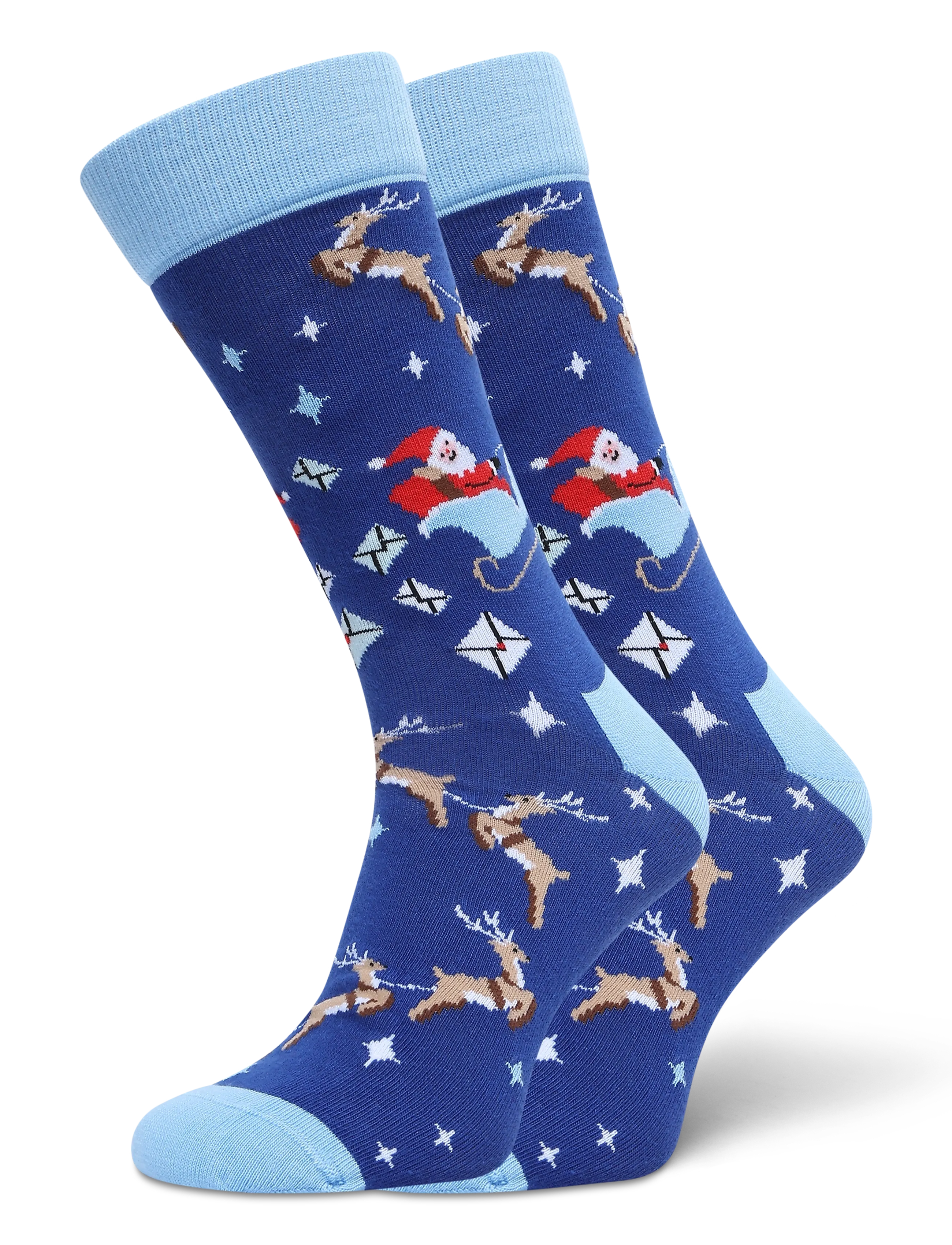 Happy Socks Letters To Santa Sock - Strumpor - BLUE / navy