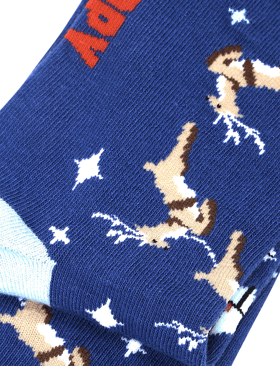 Happy Socks - Letters To Santa Sock - vanliga strumpor - blue - 2
