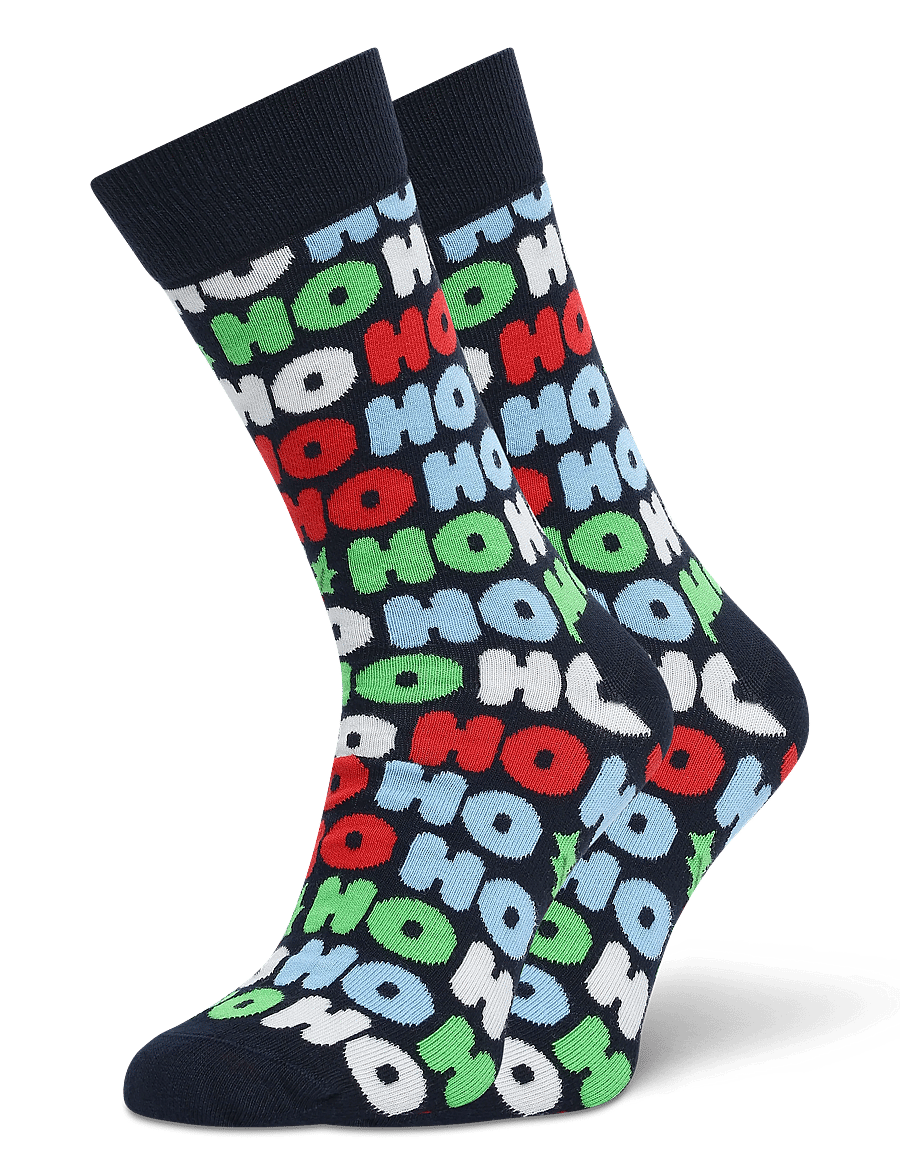 Happy Socks - Ho Ho Ho Sock - vanliga strumpor - navy - 0