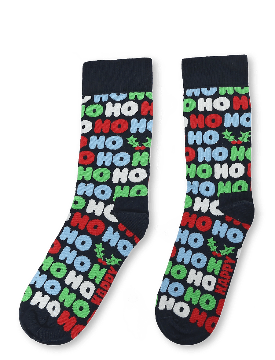 Happy Socks - Ho Ho Ho Sock - vanliga strumpor - navy - 1