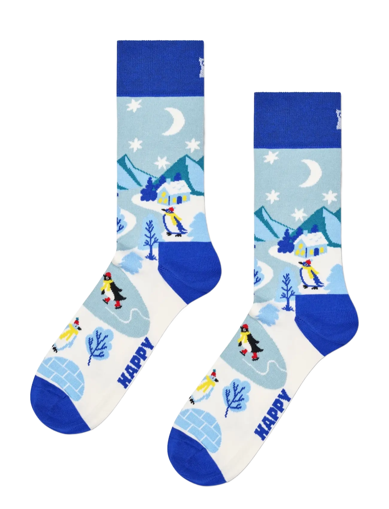 Happy Socks Penguin Village Sock - Sous-vêtements - LIGHT BLUE / blue
