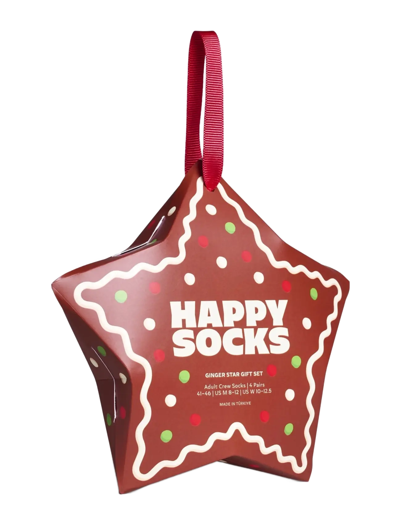 Happy Socks - 1-Pack Ginger Star Sock Gift Set - madalaimad hinnad - red - 2