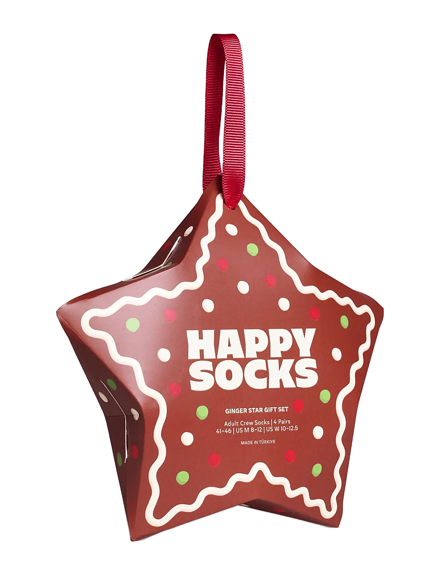 Happy Socks - 1-Pack Ginger Star Sock Gift Set - vanliga strumpor - red - 2