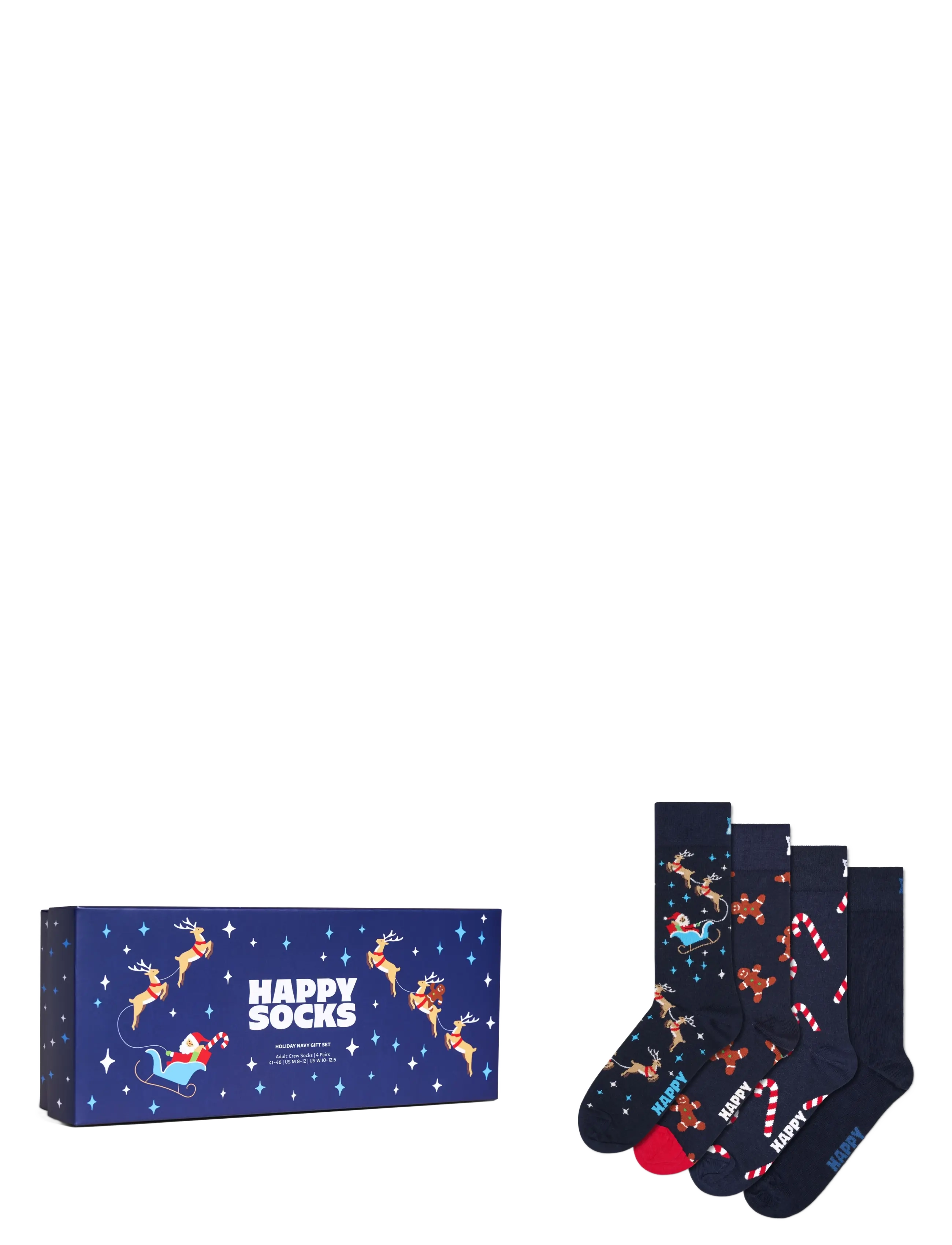 Happy Socks 4-Pack Holiday Navy Socks Gift Set - Kojinės - NAVY / navy