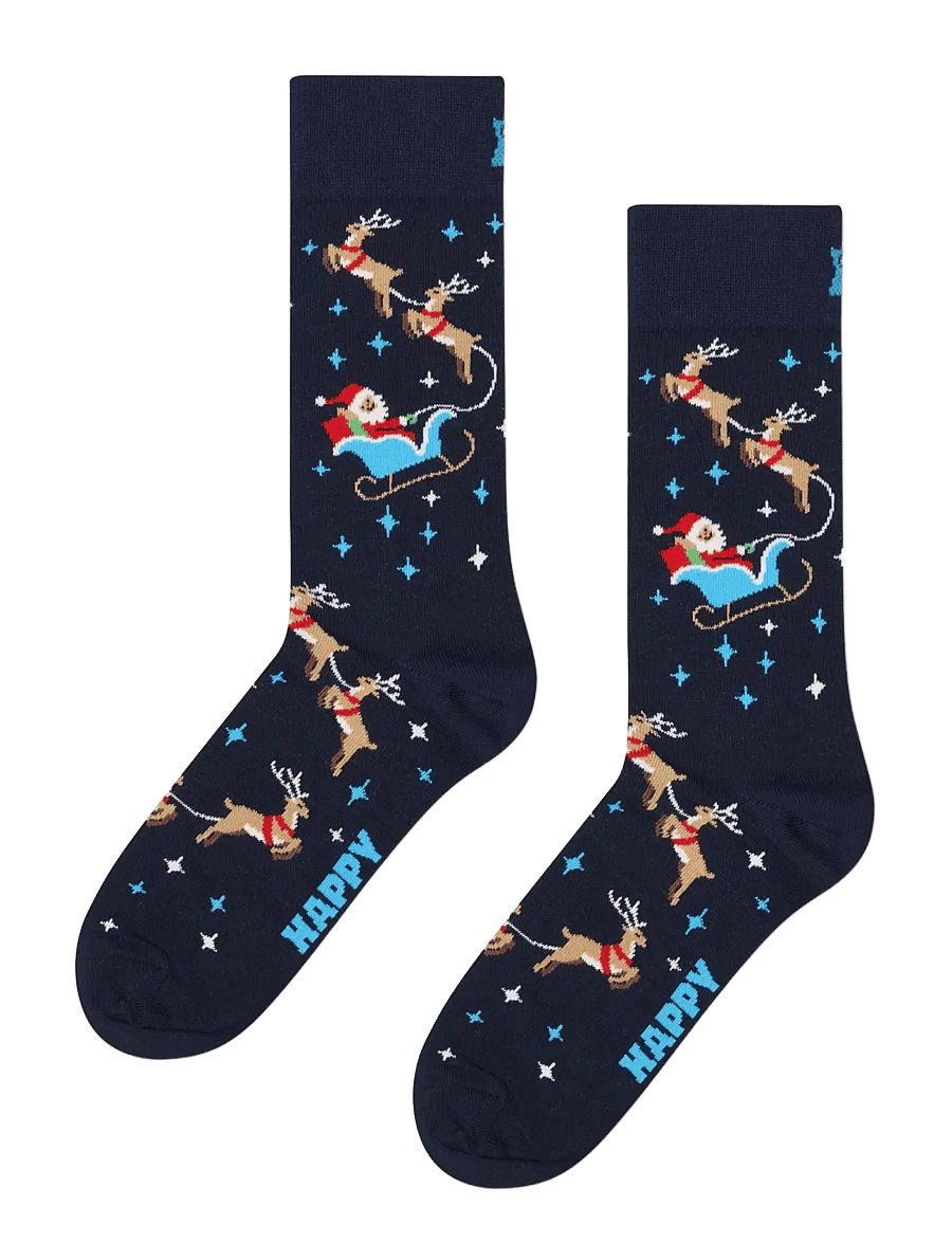 Happy Socks - 4-Pack Holiday Navy Socks Gift Set - tennissocken - navy - 1