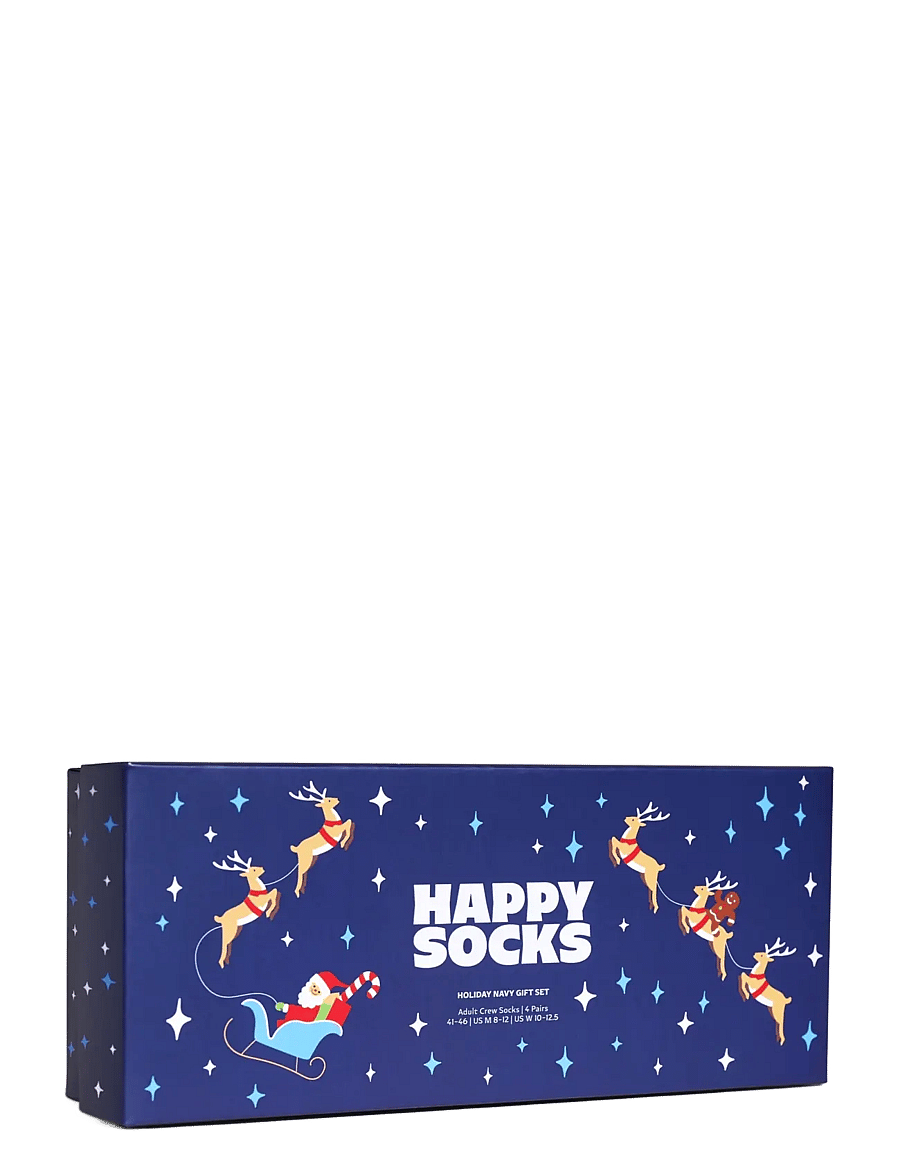 Happy Socks - 4-Pack Holiday Navy Socks Gift Set - tennissocken - navy - 5