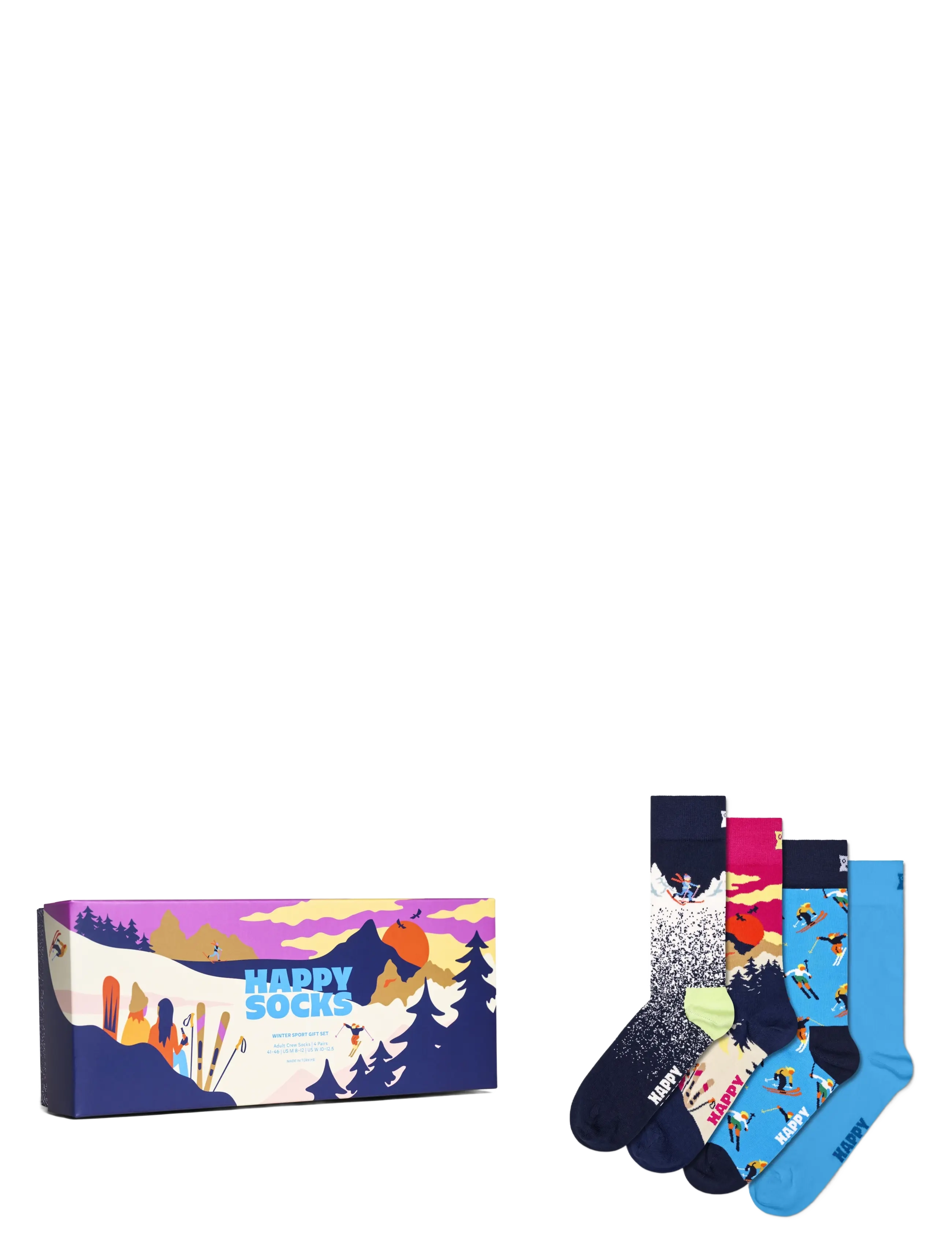 Happy Socks 4-Pack Winter Sport Socks Gift Set - Visa allt - NAVY / navy