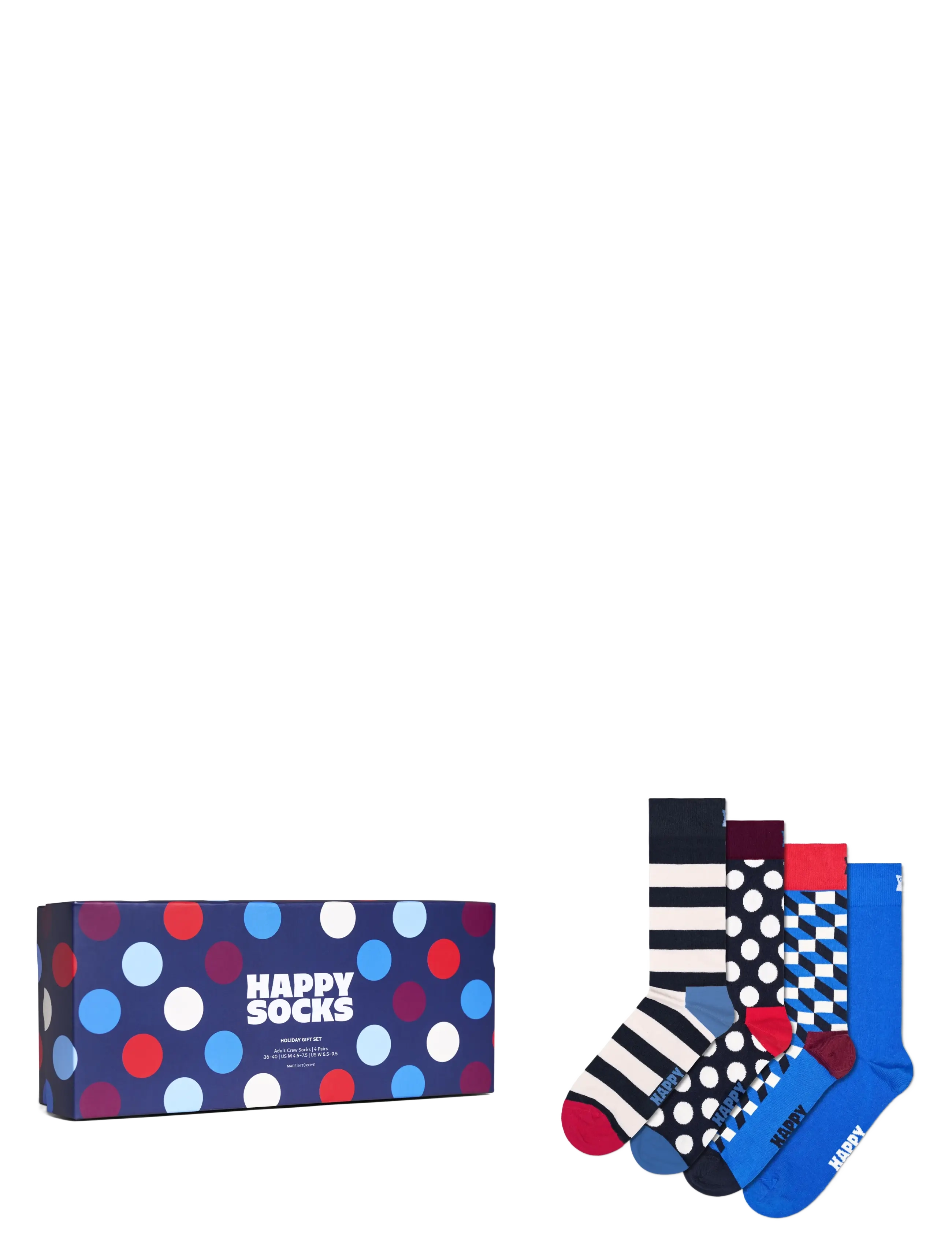 Happy Socks 4-Pack Navy Socks Gift Set - Visa allt - BLACK / navy