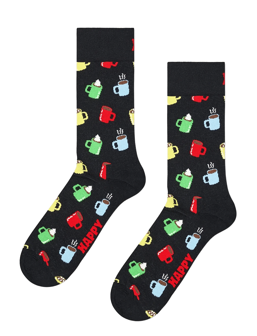 Happy Socks - Hot Chocolate Sock - klasikinio ilgio kojinės - black - 0