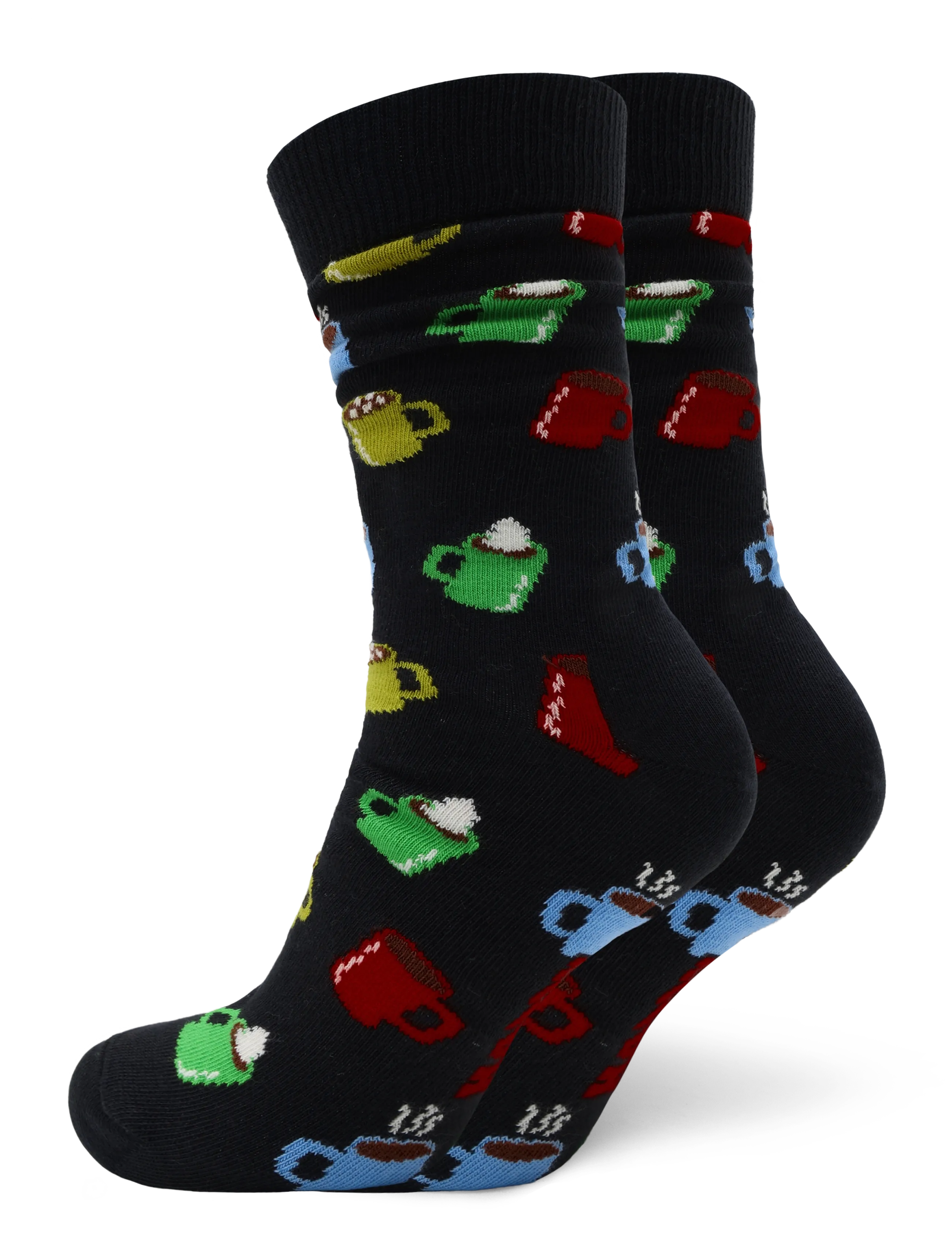 Happy Socks Hot Chocolate Sock - Strømper - BLACK / black