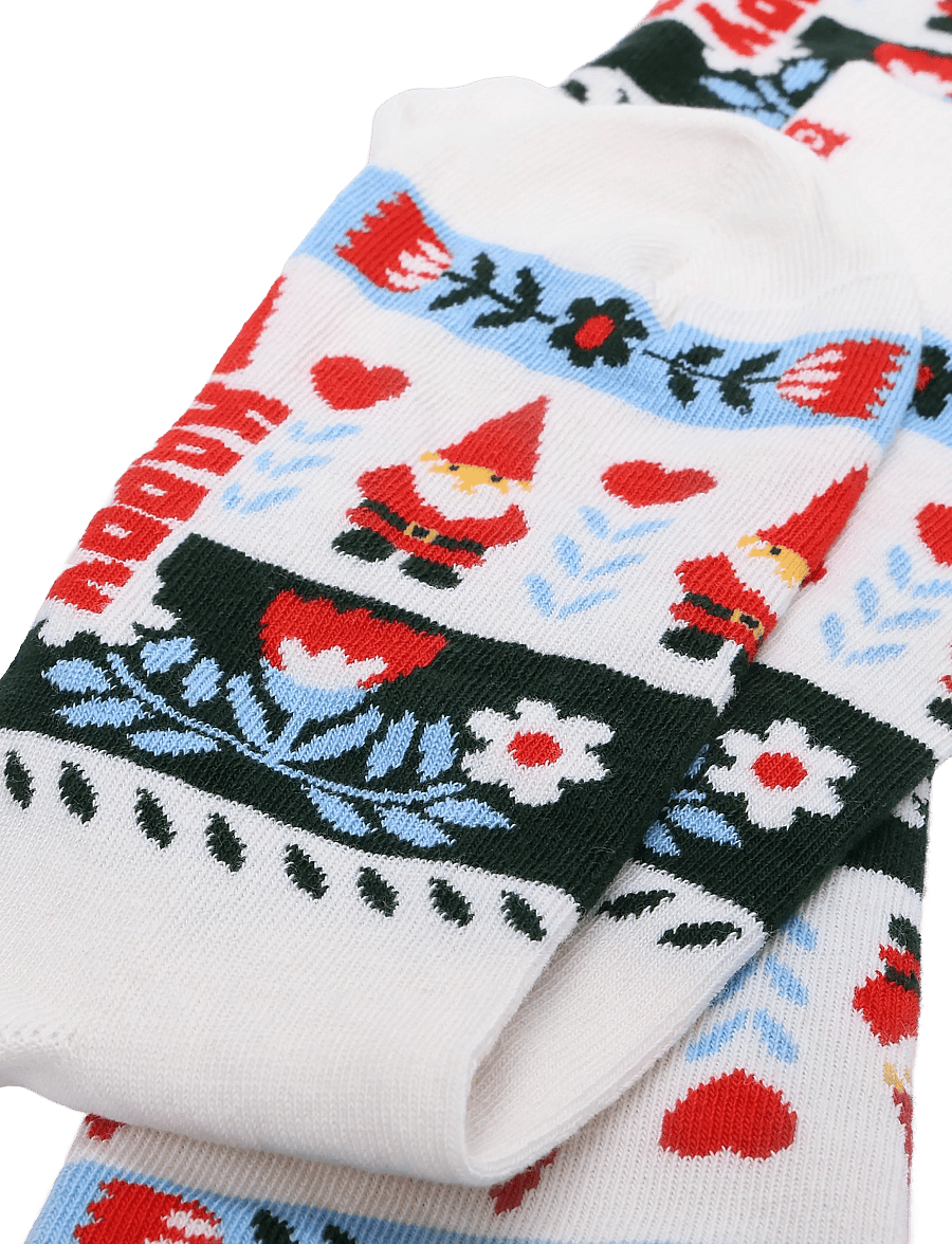 Happy Socks - Folklore Christmas Stripe Sock - vanliga strumpor - white - 2