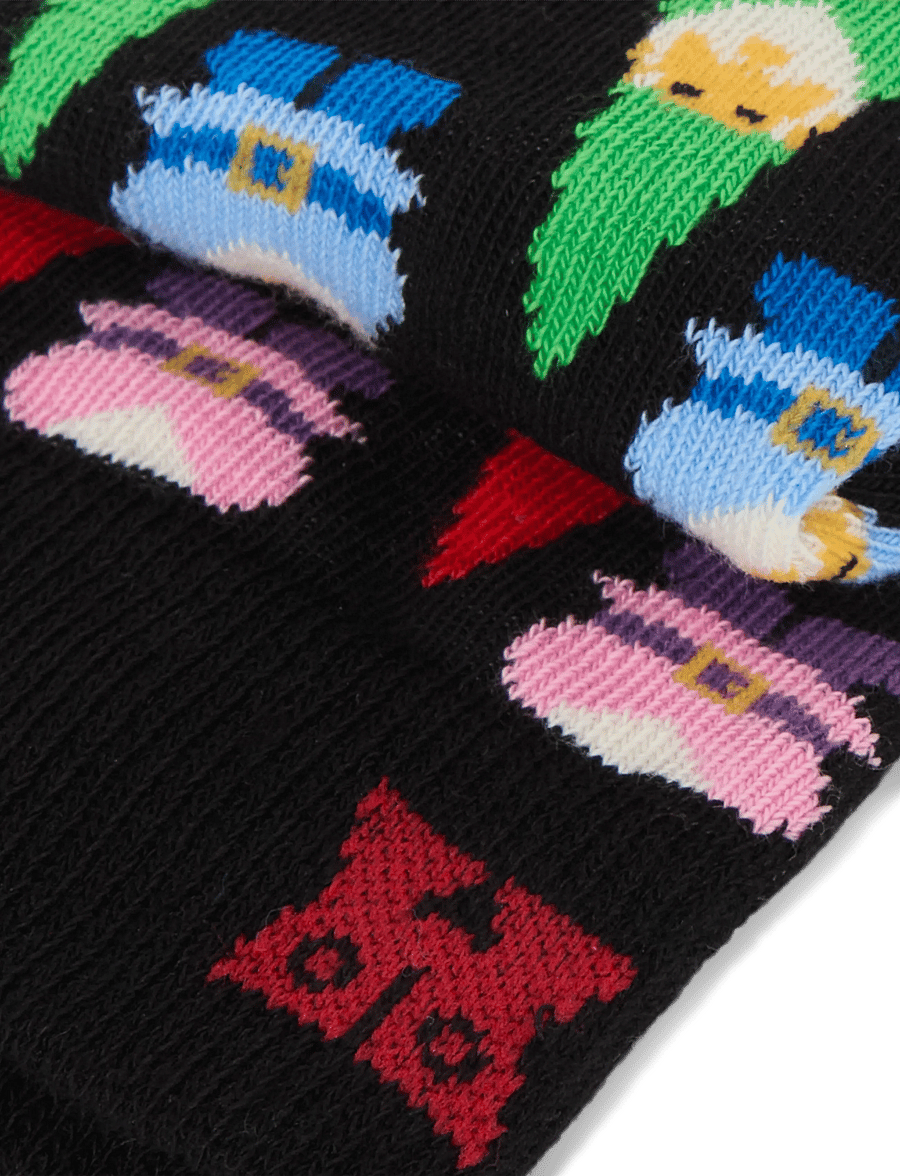 Happy Socks - Little Santa Sock - vanliga strumpor - black - 2