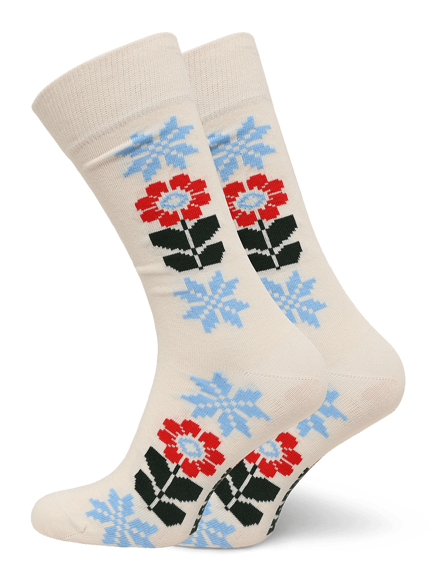 Happy Socks - Dalkulla Sock - klassikalised sokid - white - 0