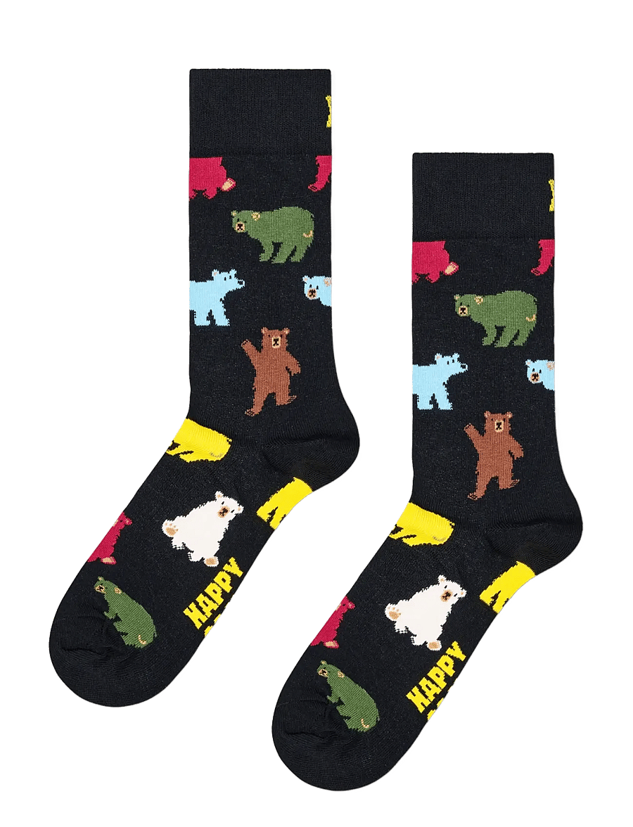 Happy Socks - Bear Sock - tennissocken - black - 0