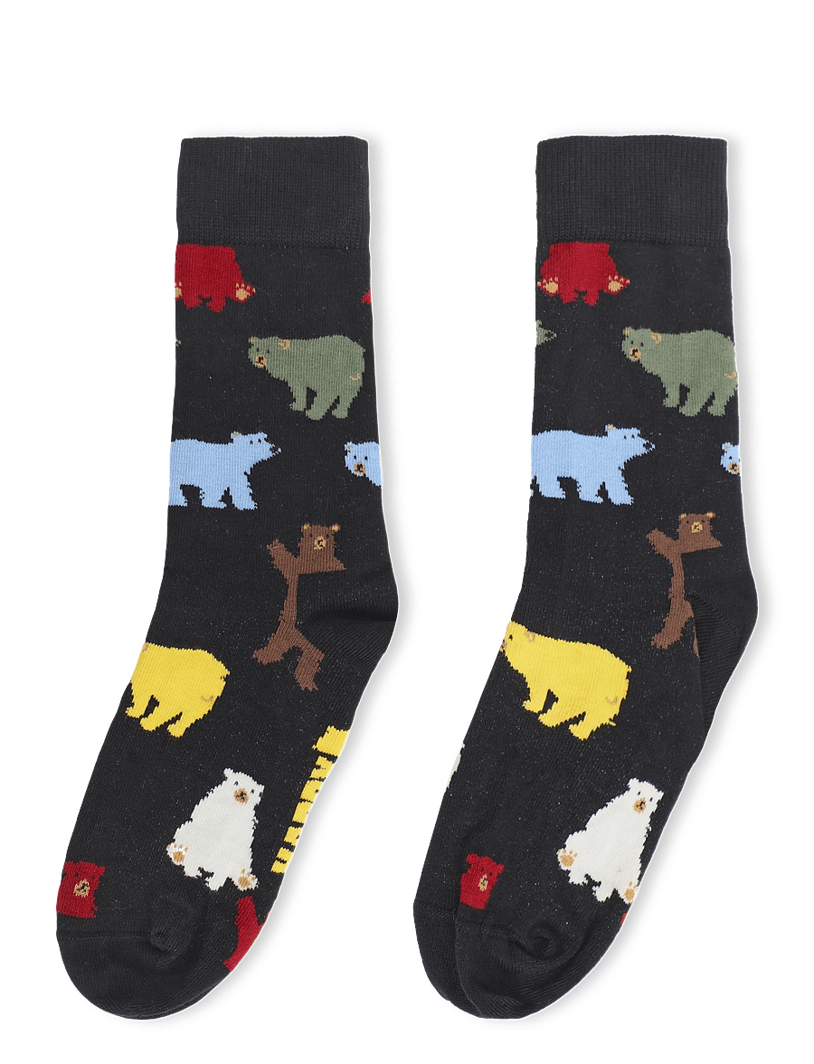 Happy Socks - Bear Sock - klassikalised sokid - black - 1