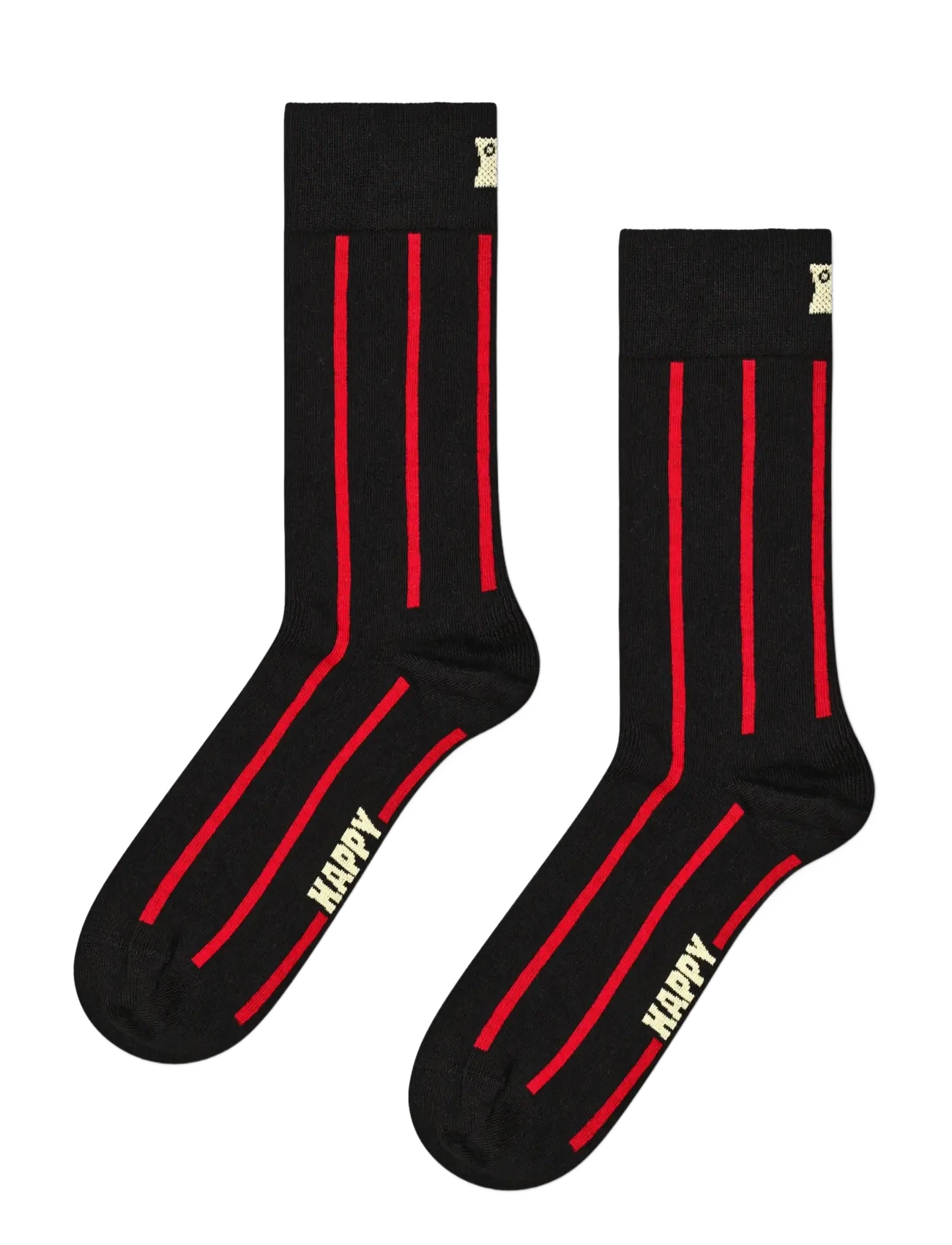 Happy Socks Vertical Stripe Sock, 36-40, Socks, Schwarz - Regular Männerswear