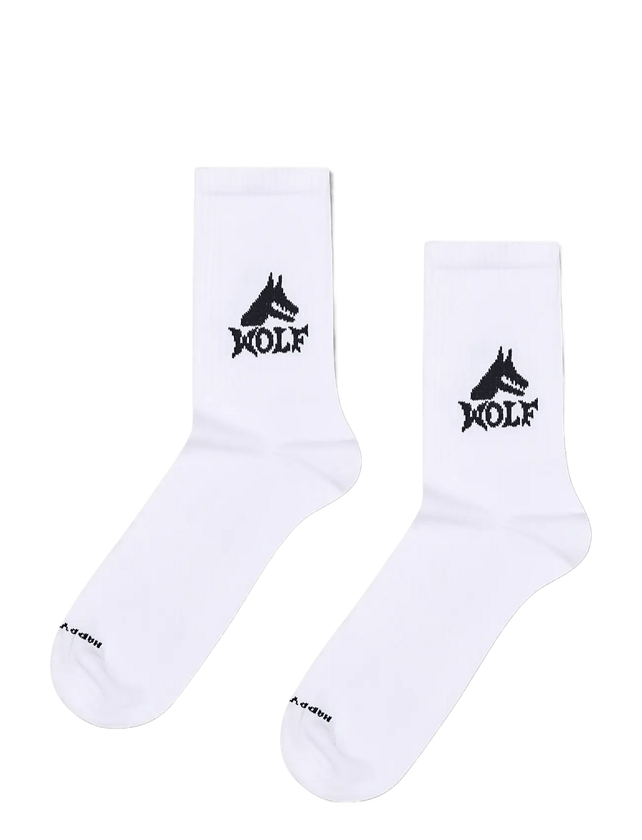 Happy Socks - Wolf Sneaker Sock - tennissocken - white - 0