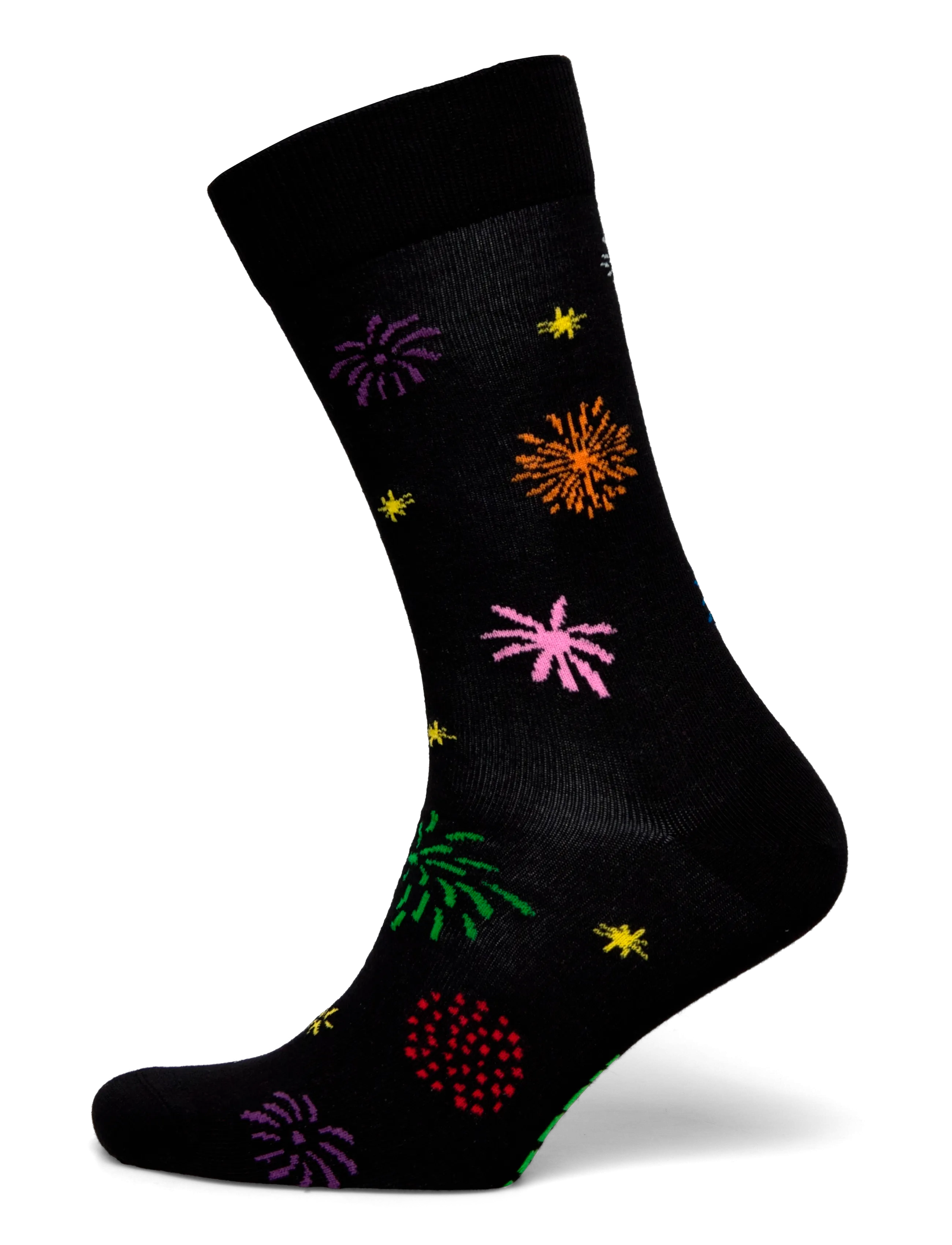 Happy Socks Fireworks Sock - Underkläder - BLACK / black