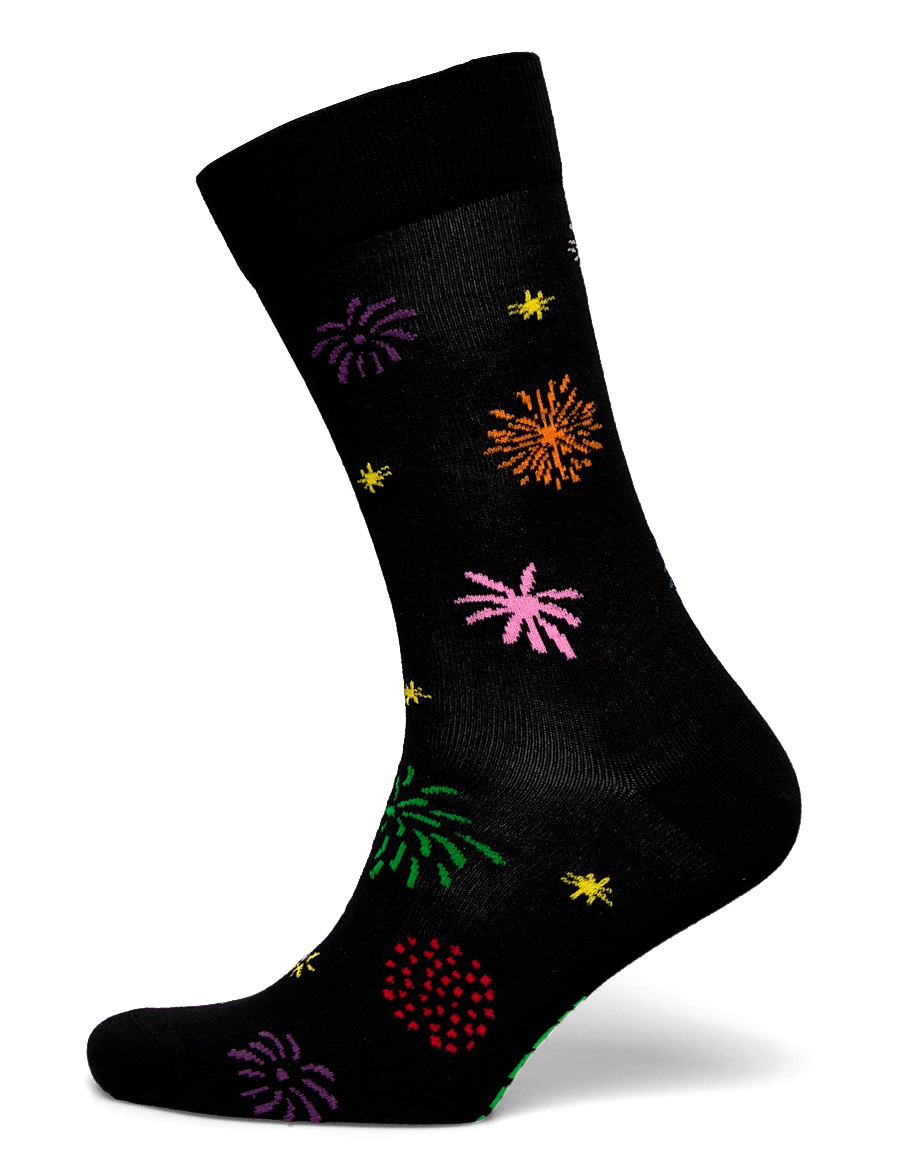 Happy Socks - Fireworks Sock - vanliga strumpor - black - 0