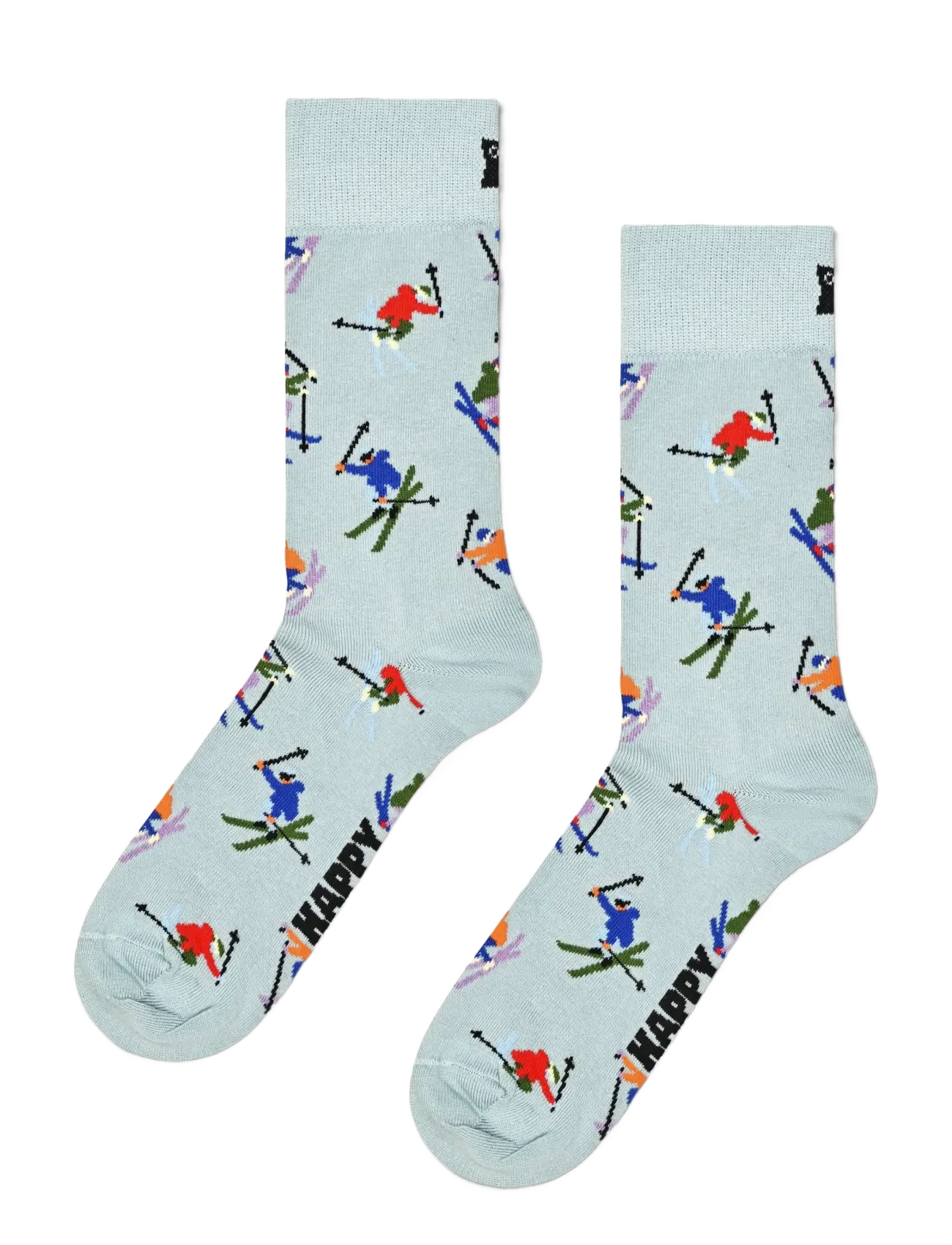 Happy Socks Skiing Sock - Strømper - LIGHT BLUE / grey