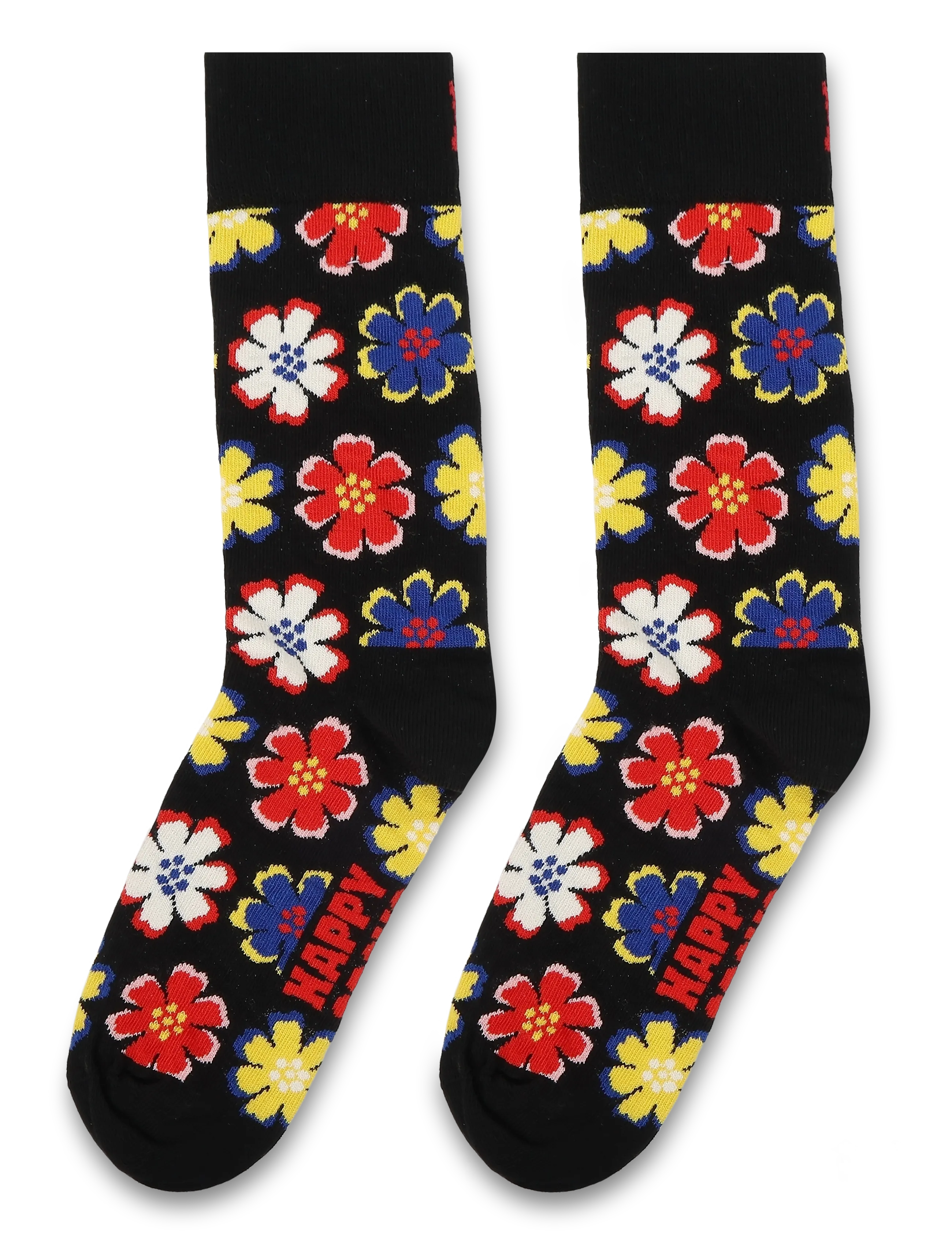 Happy Socks - Folk Flower Sock - die niedrigsten preise - black - 1
