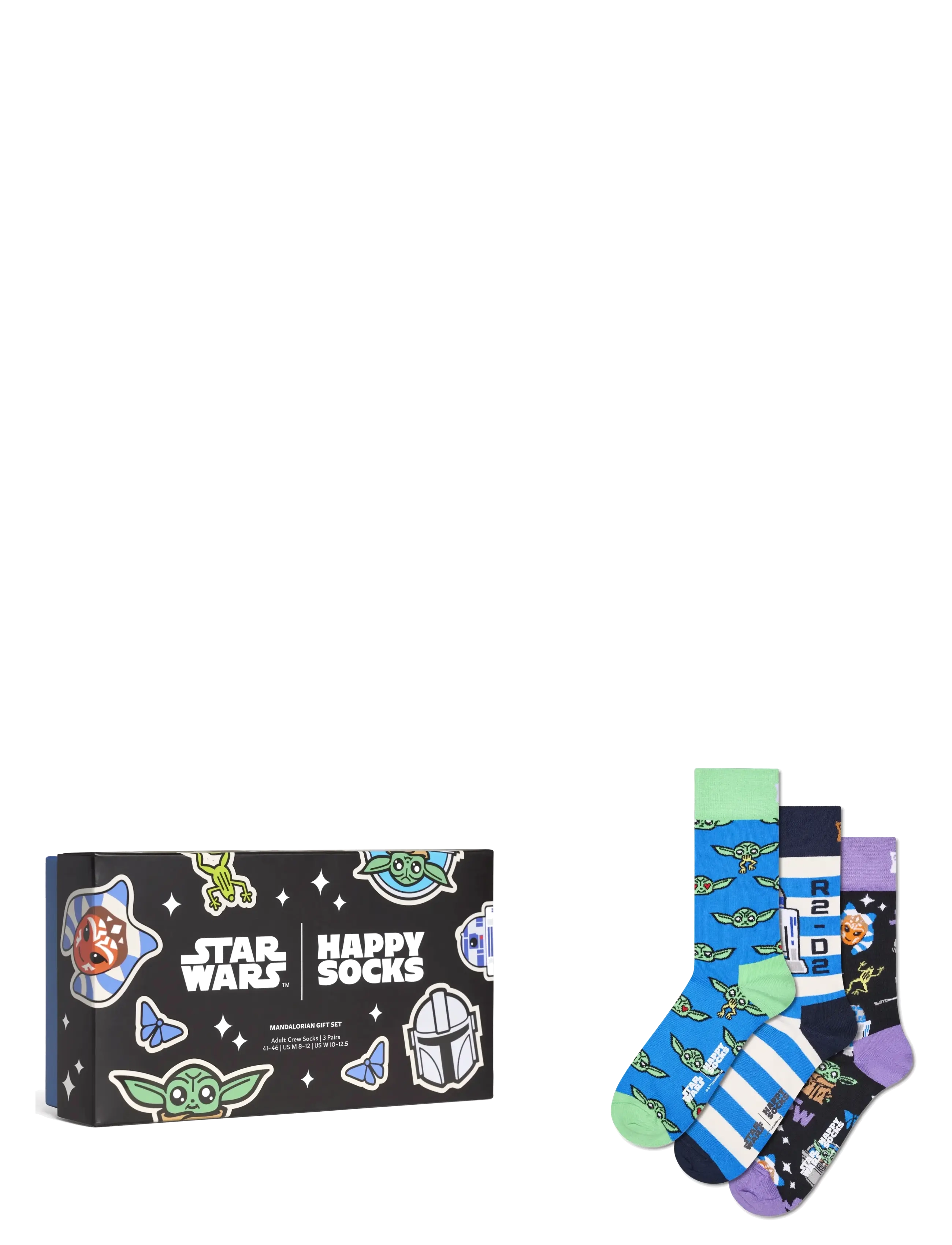 HAPPY Socken Star Wars 3-Pack Team Mando Socken Gift Set Patterned - 41-46 - Herren