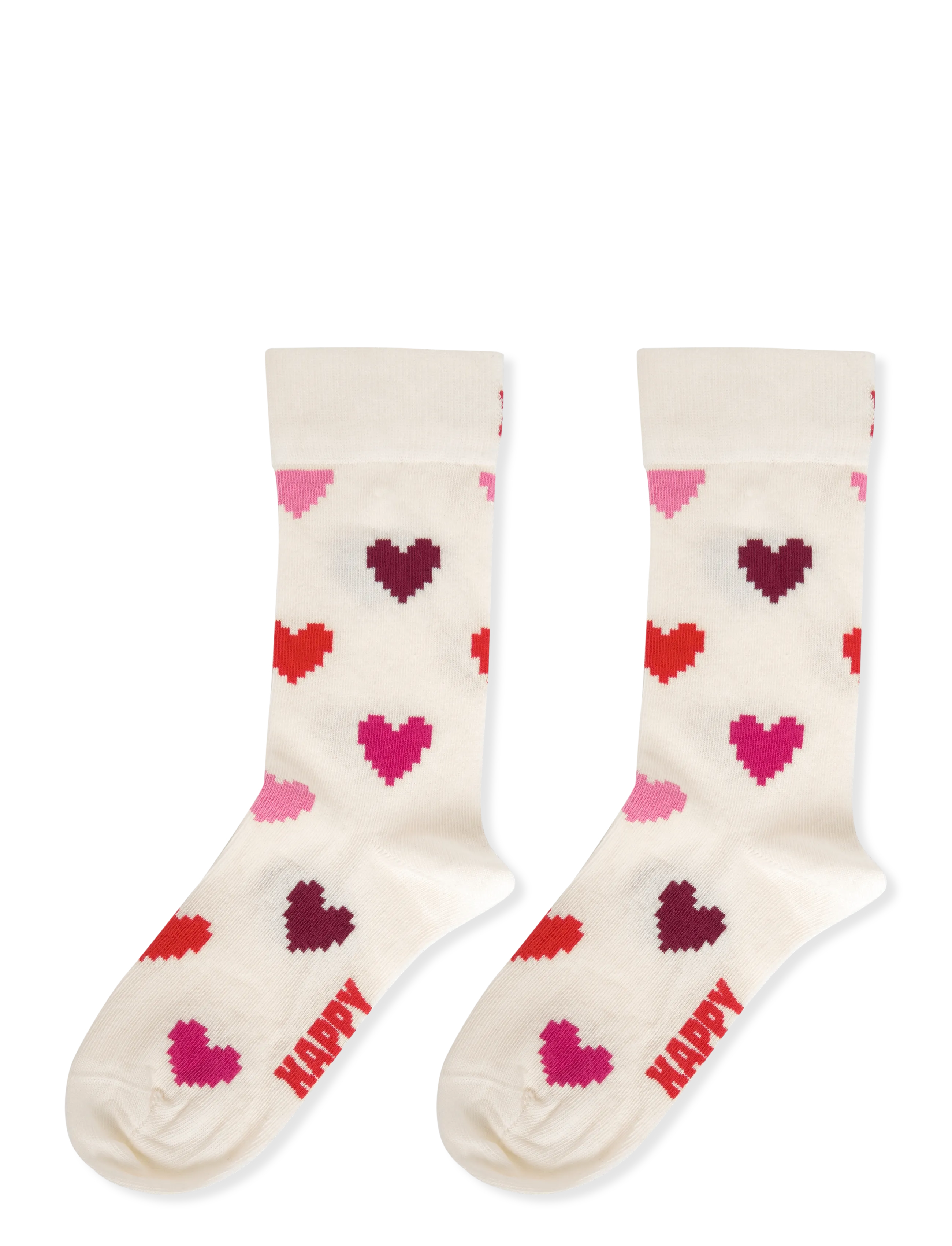 Happy Socks - Pixel Heart Sock - normale socken - white - 1
