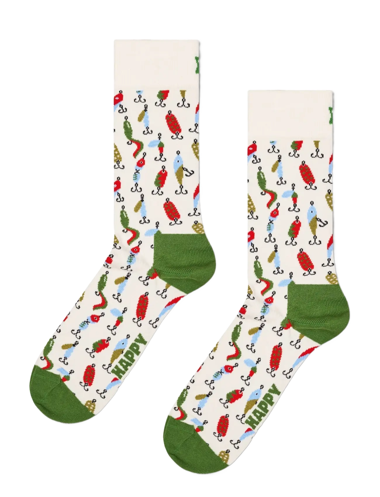 Happy Socks Fishing Gear Sock - Visa allt - WHITE / white