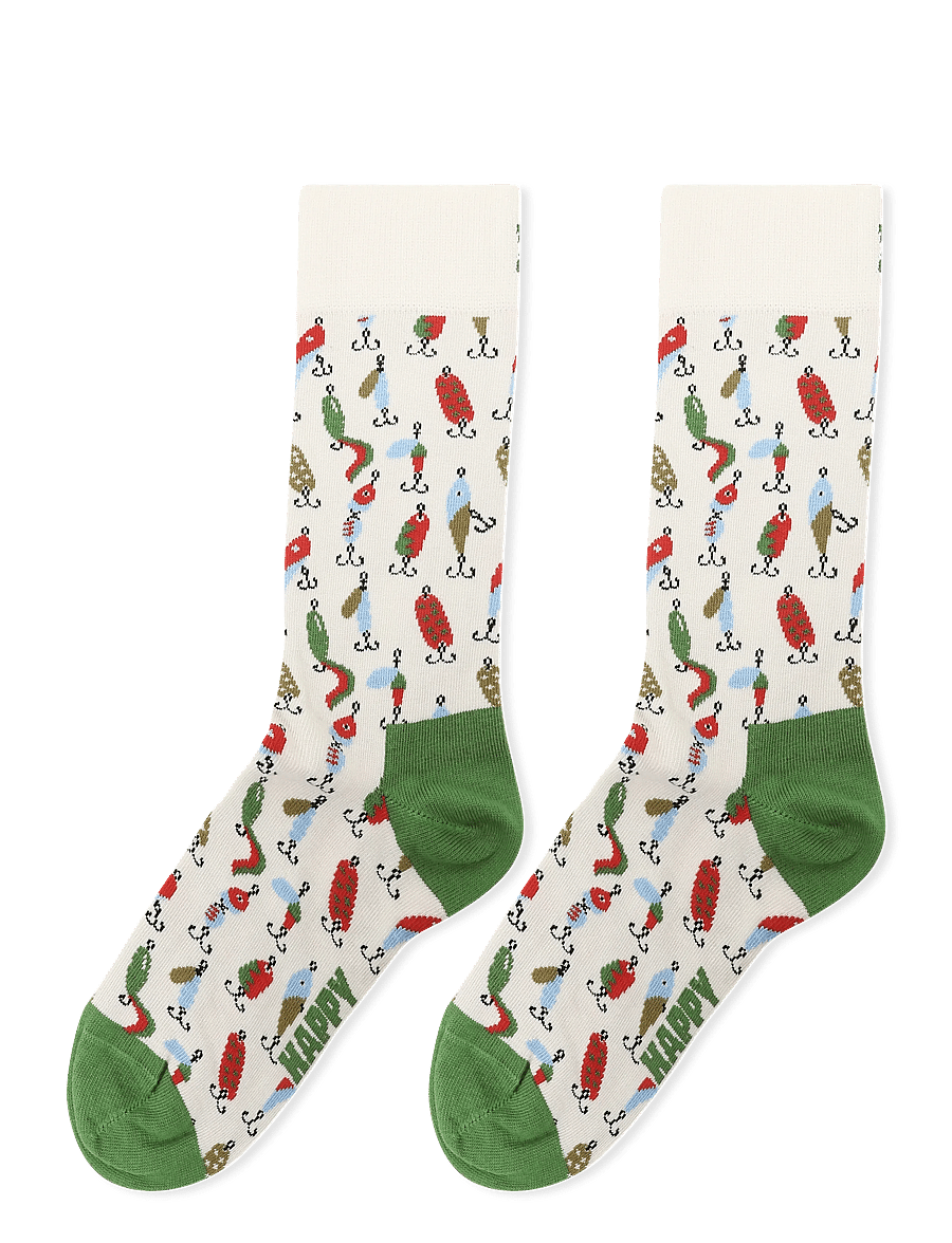 Happy Socks - Fishing Gear Sock - tennissocken - white - 1