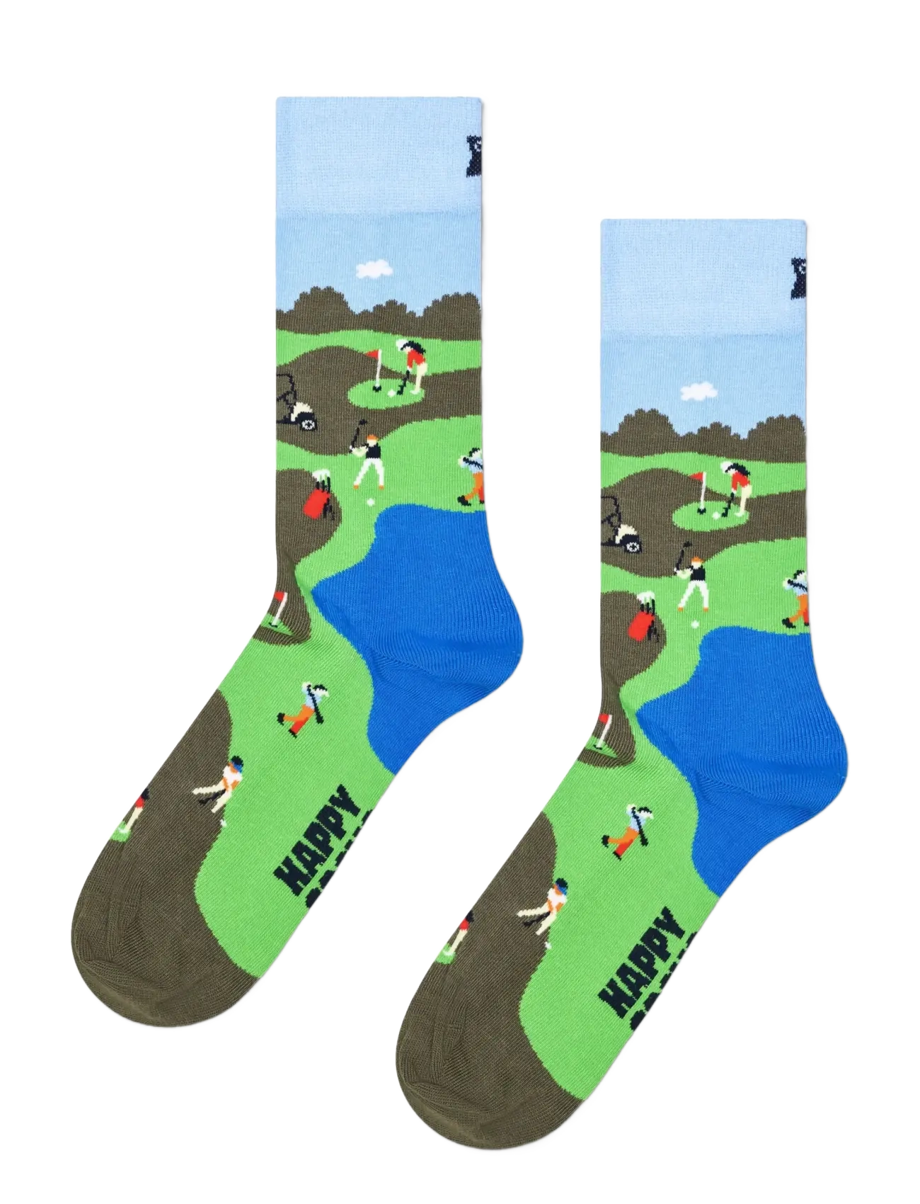 Happy Socks Golf Sock - Visa allt - GREEN / multi