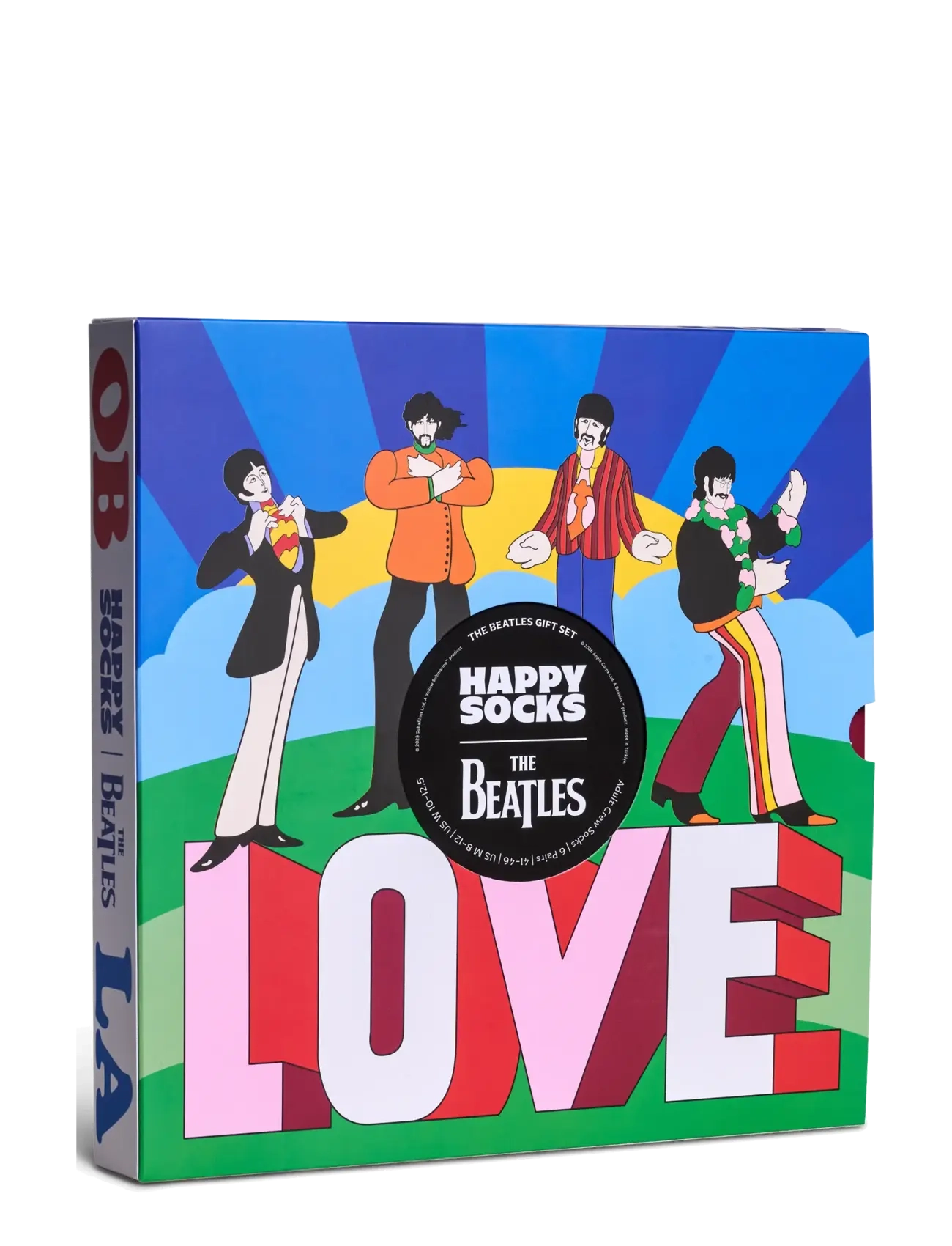 Happy Socks The Beatles 6-Pack Gift Set - Uutuudet - LIGHT PURPLE / purple