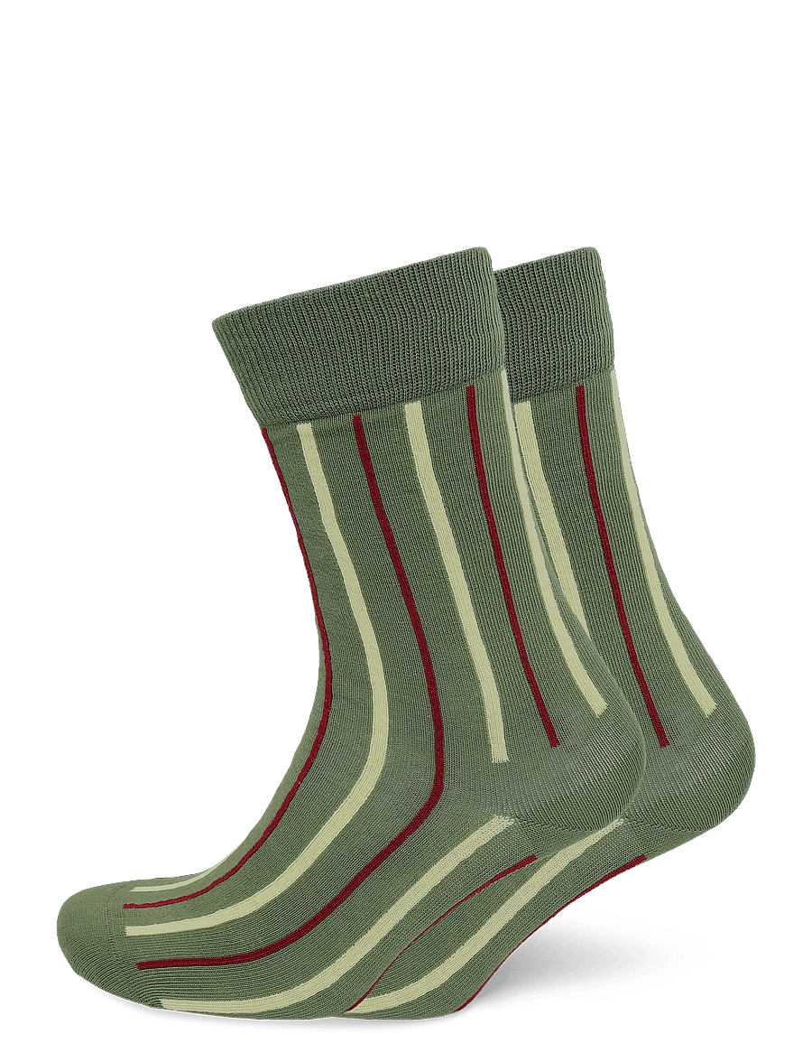 Happy Socks - Vertical Stripe Sock - klassikalised sokid - green - 0